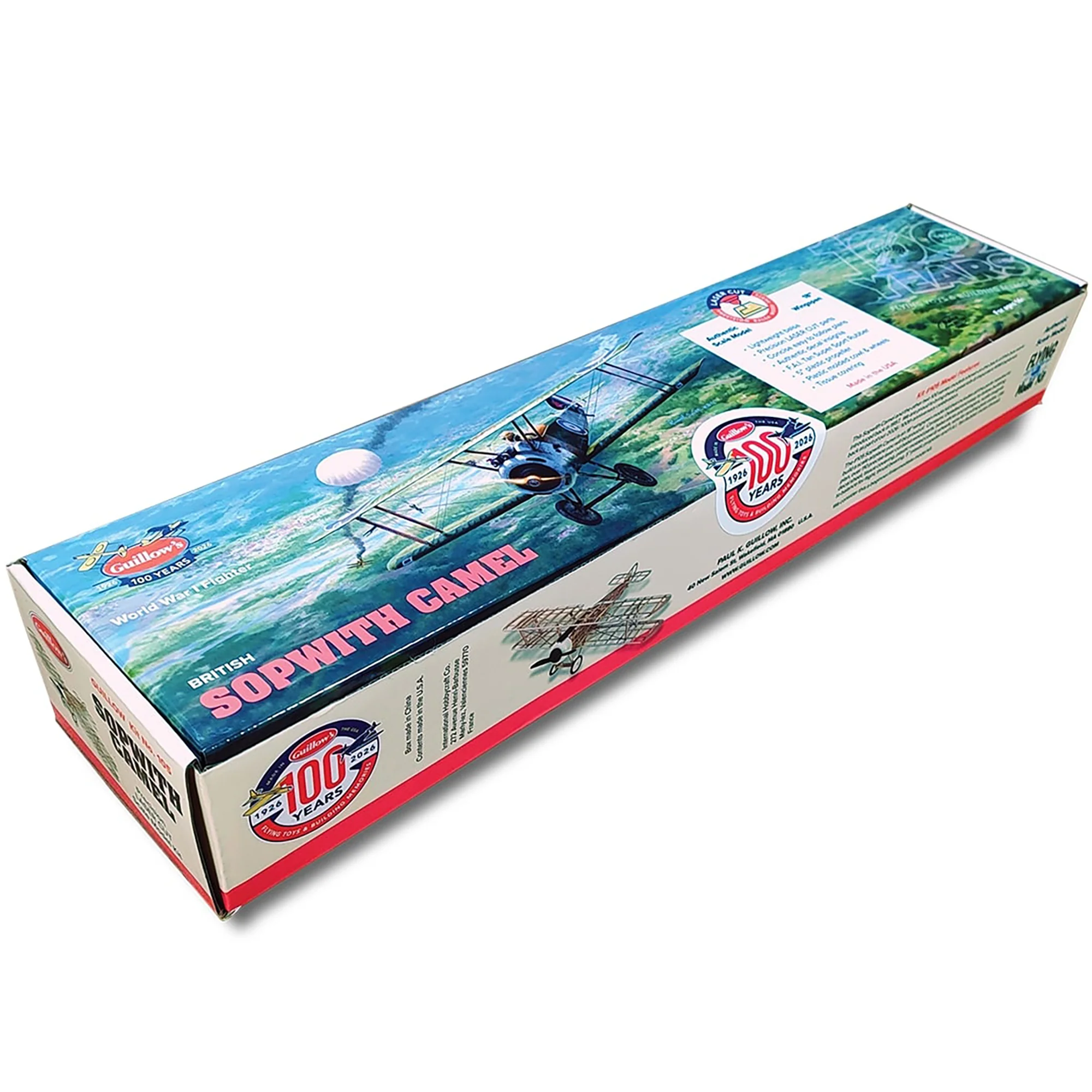 Sopwith Camel WWI Fighter Plane Model Kit - 18-Inch Wingspan Laser-Cut Balsa Wood - Image 2
