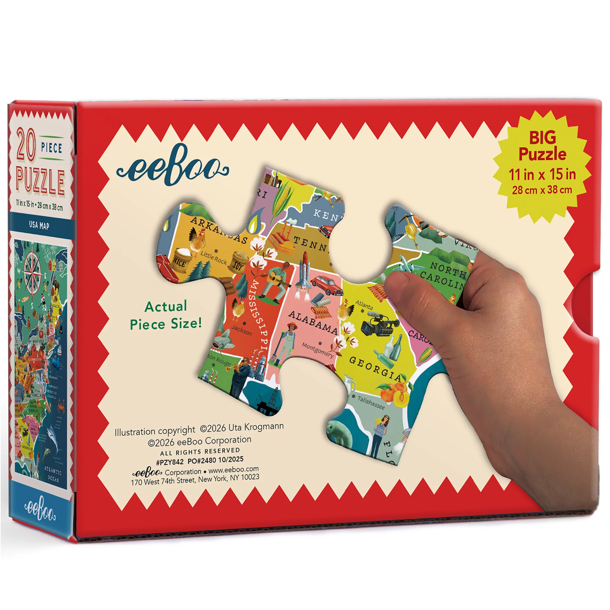 eeBoo USA Map 20-Piece Puzzle - Image 3