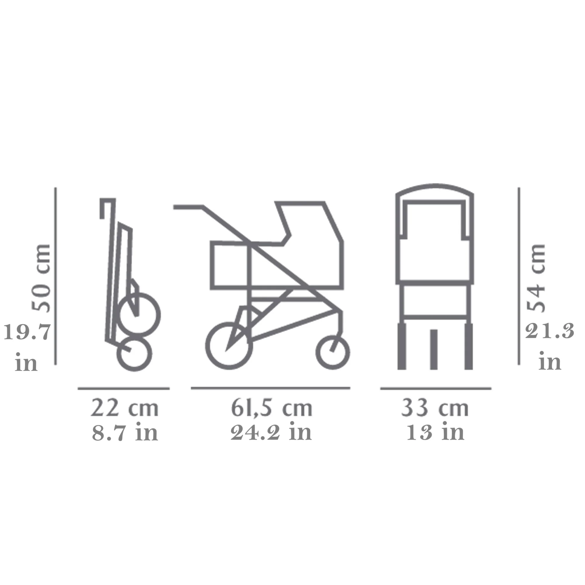 Götz 3-Wheel Doll Buggy Little Tiger With Adjustable Sunshade And Storage Basket - Image 5