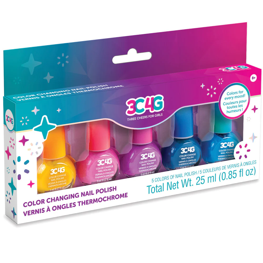 3C4G Magical Mood Color Changing Nail Polish Kit - Vibrant Multi-Color Set