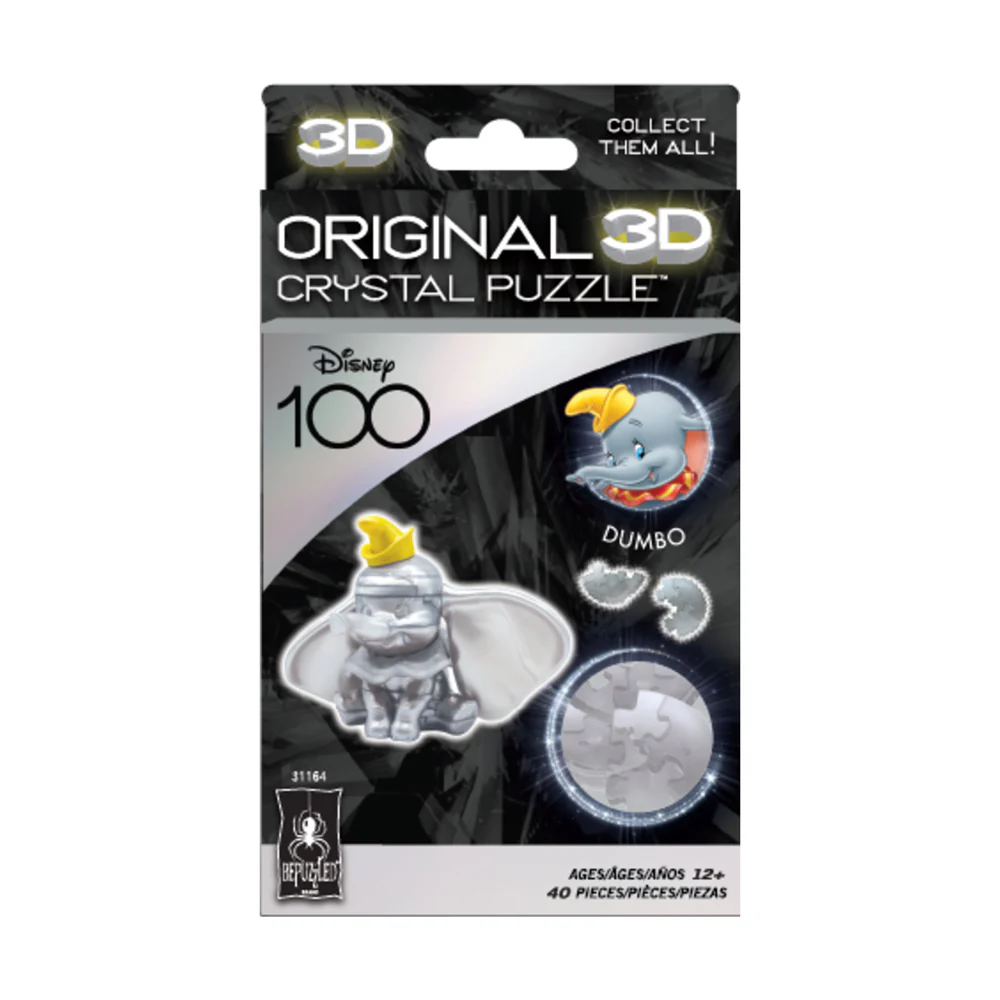 BePuzzled Disney Dumbo 3D Crystal Puzzle - 40 pc Platinum Edition - Image 3