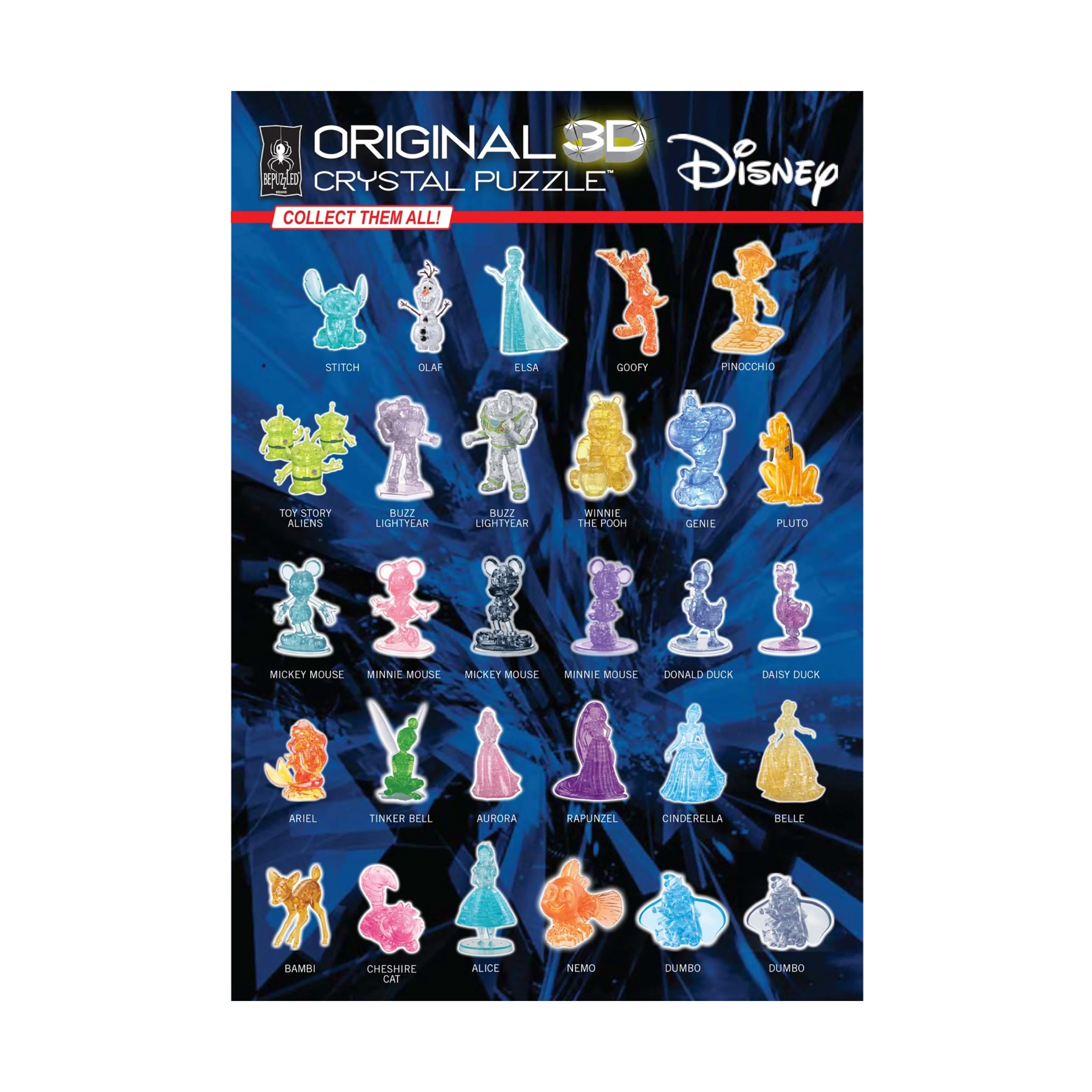 Disney 3D Crystal Puzzle - Minnie & Mickey Heart Deluxe - 68 pc - Image 3