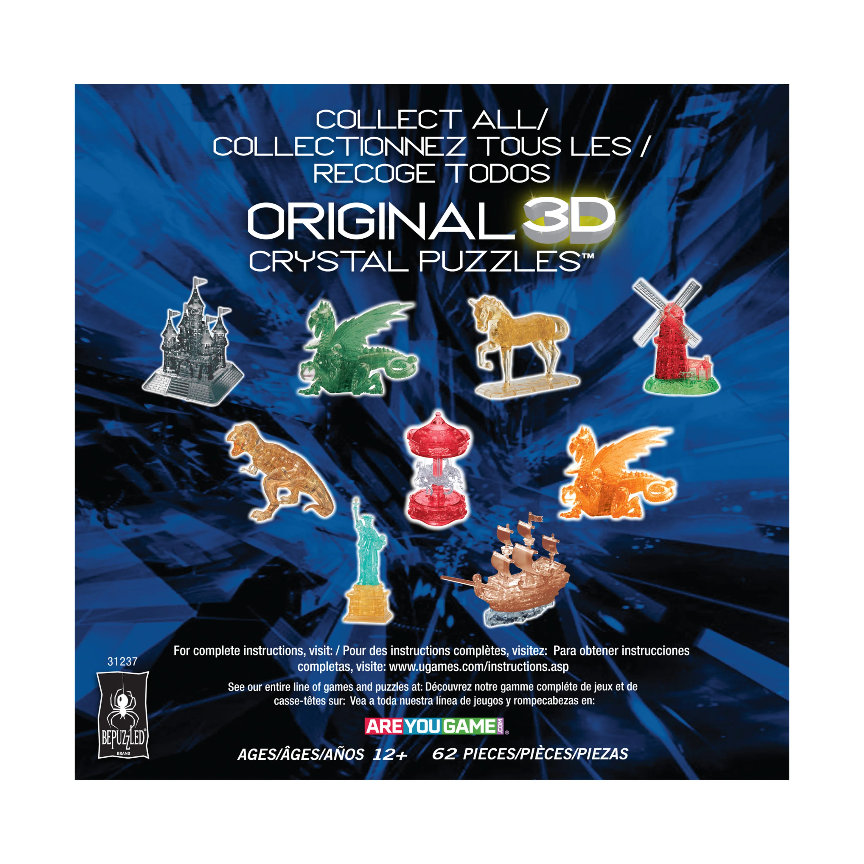 BePuzzled Majestic Eagle 3D Crystal Puzzle - 62 Pieces - Image 4