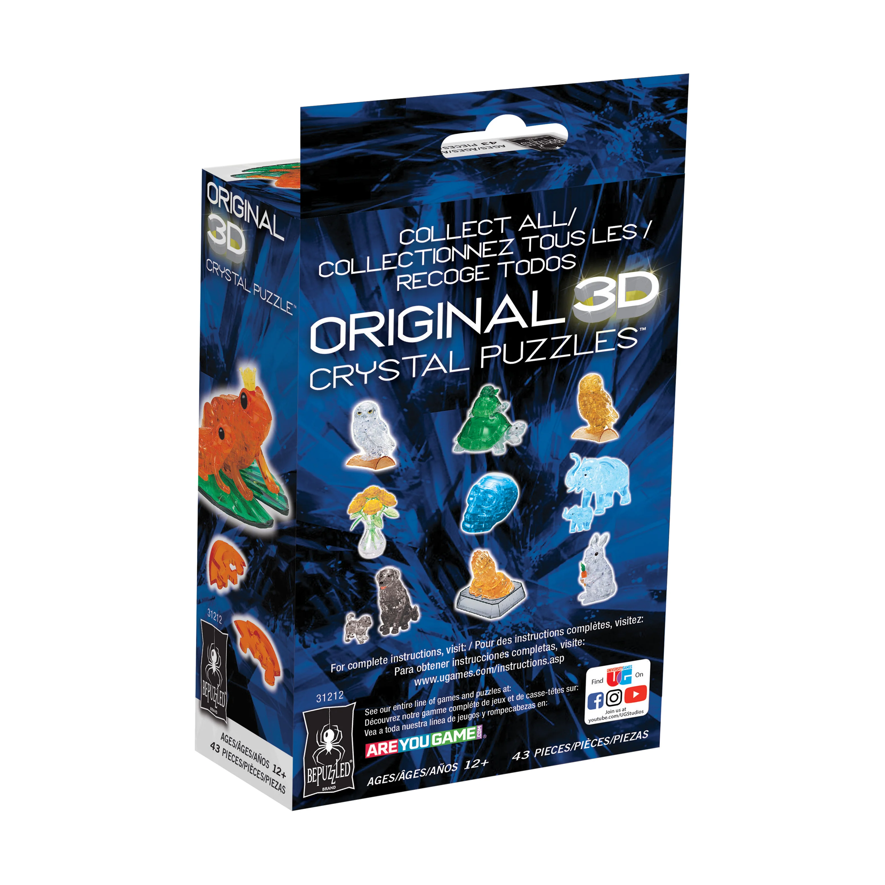 Frog Prince 3D Crystal Puzzle - Vibrant Orange, 43 Pcs - Image 3