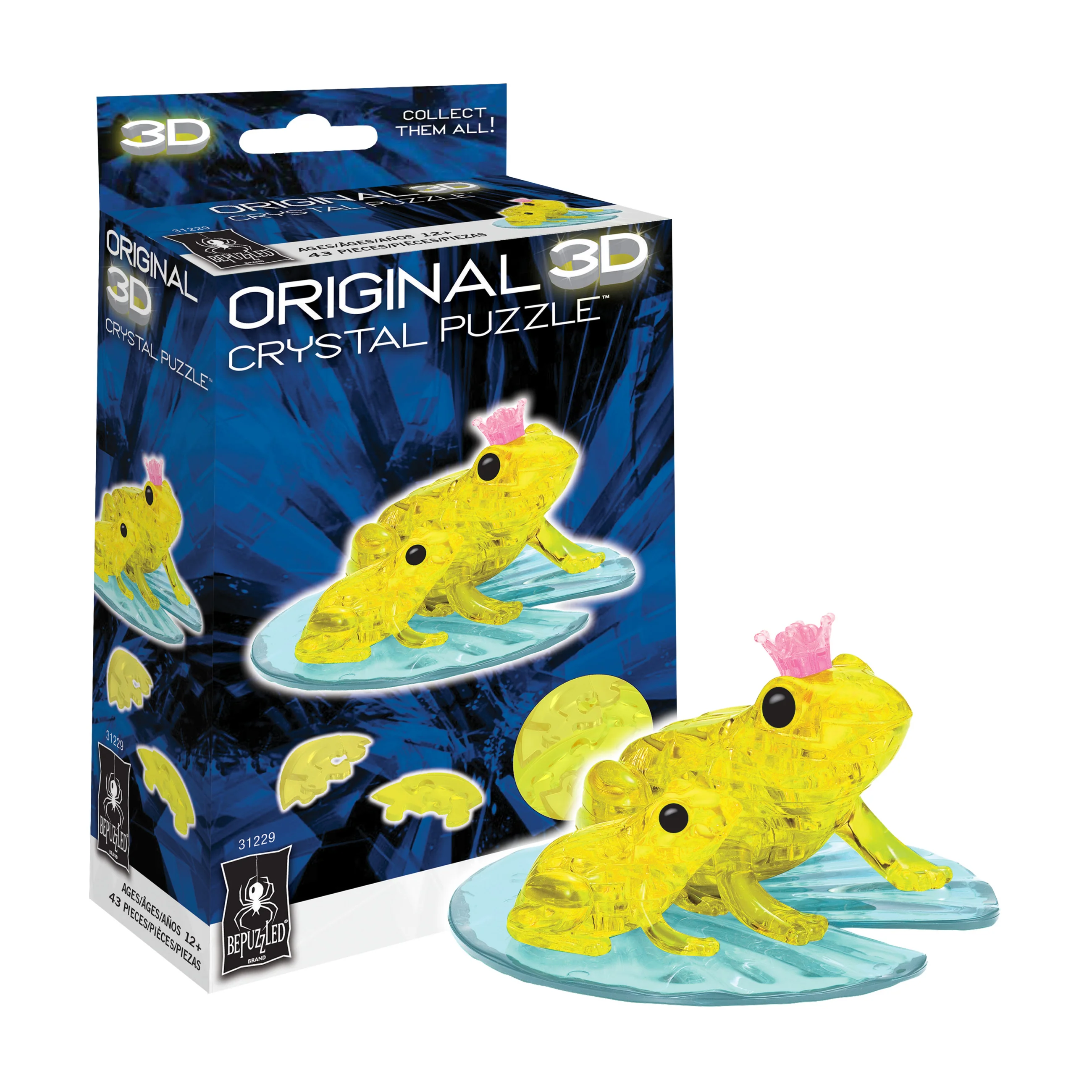 Enchanted Yellow Frog Prince 3D Crystal Puzzle - 43 Pcs - Image 2
