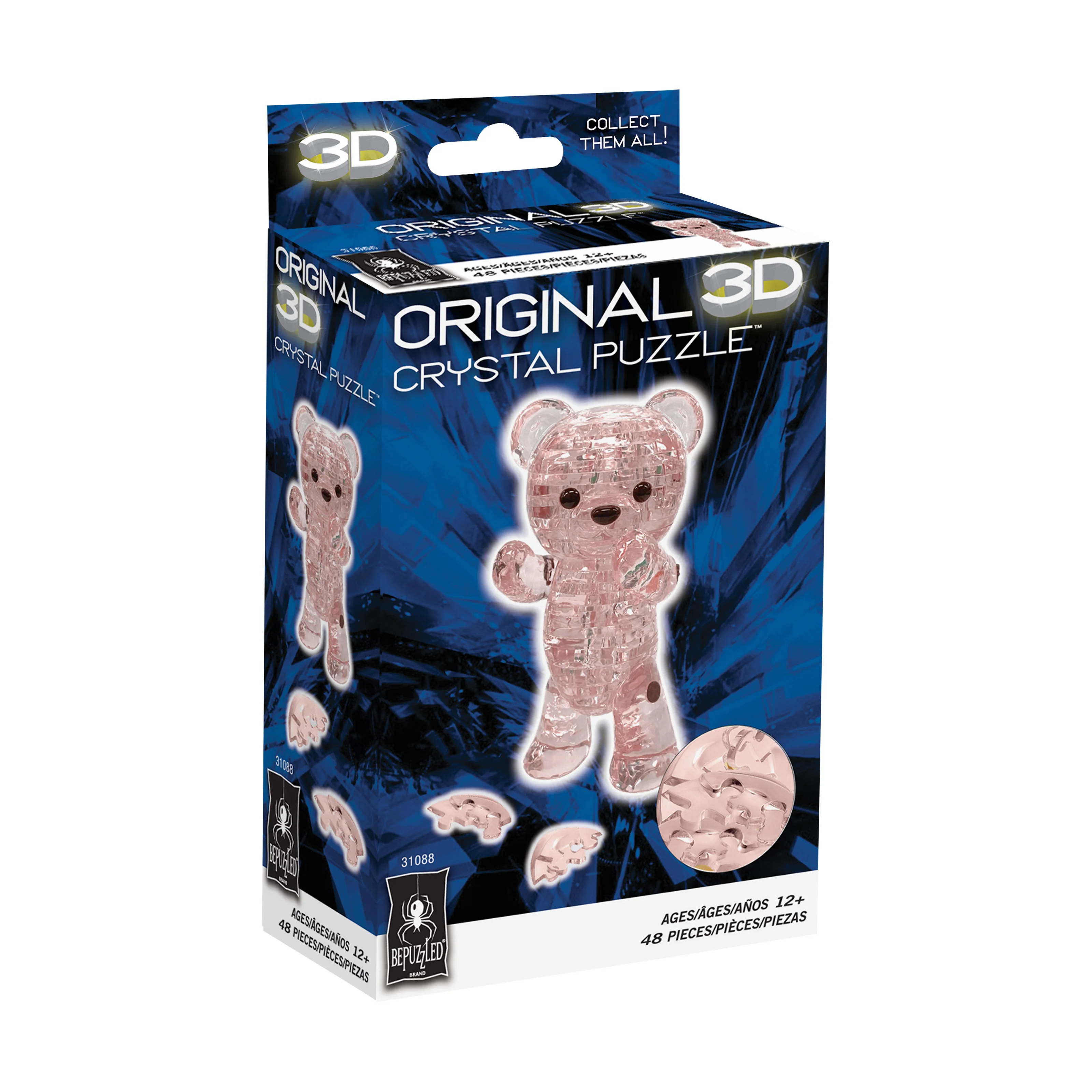 Animated Teddy Bear 3D Crystal Puzzle - 48 Pieces - Image 2