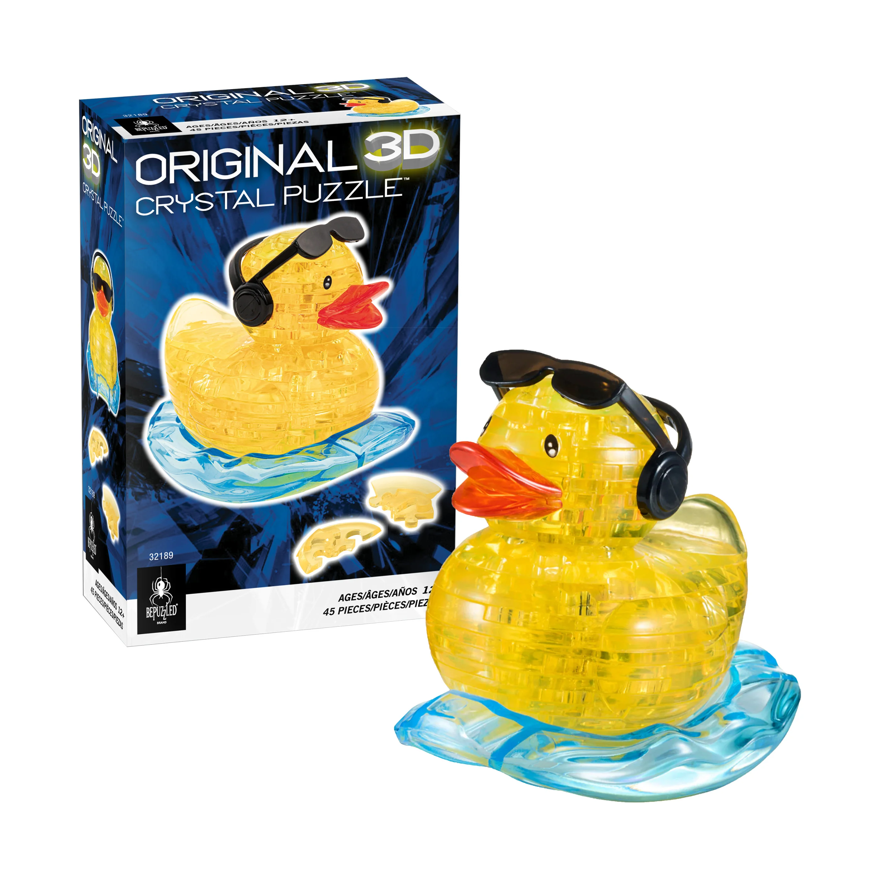 Rock'n Duck 3D Crystal Puzzle - Vibrant Yellow, 45 Pcs - Image 3