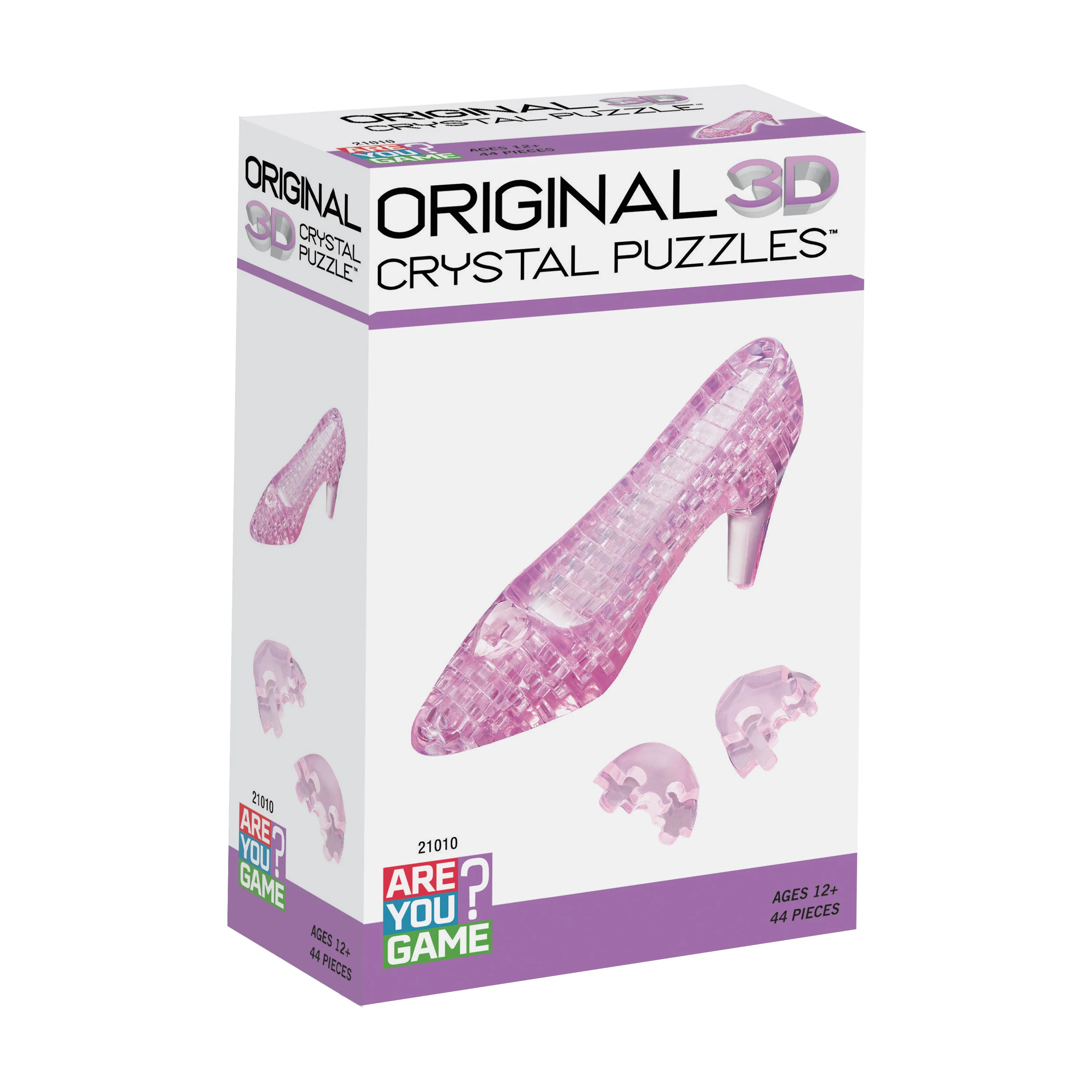 Enchanted Pink Crystal Slipper 3D Puzzle, 44 Pcs - Image 2