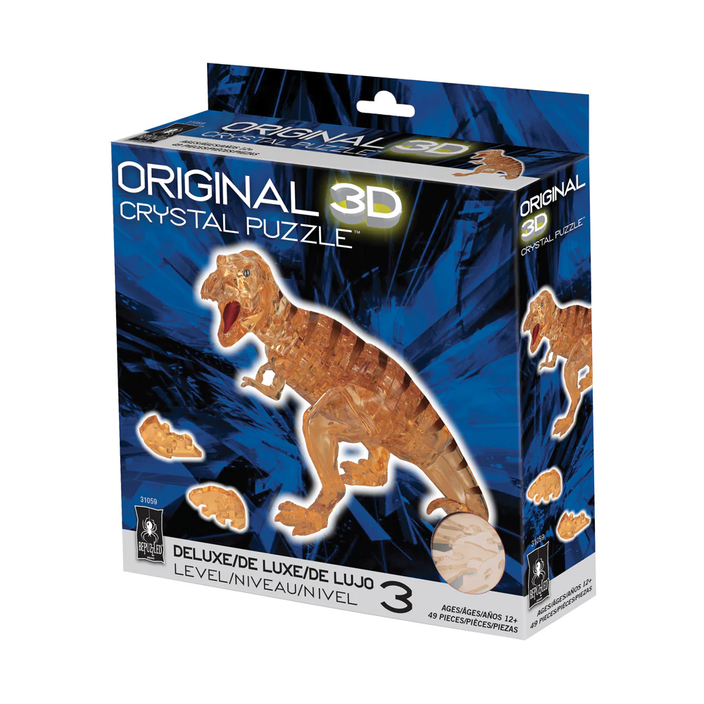 BePuzzled 3D Crystal T-Rex Puzzle - 49 Pieces - Image 2