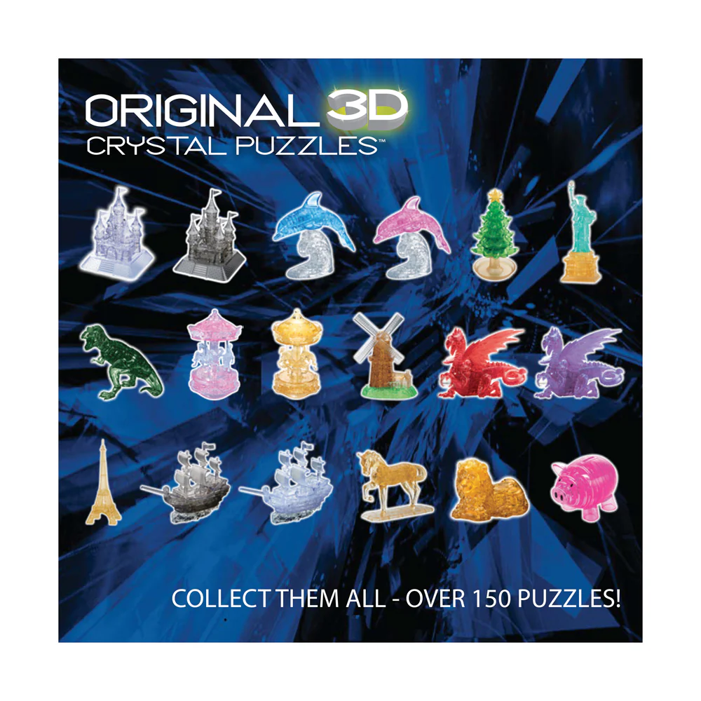3D Crystal Puzzle - Triceratops & Baby: Enigmatic 61 Piece Set - Image 3