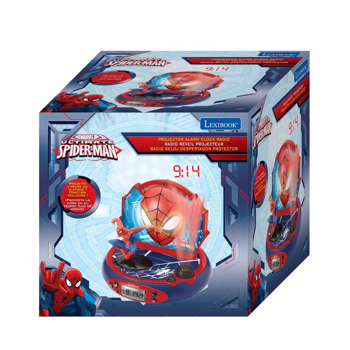 3D Spider-Man Projector Clock with Super Hero Sounds - Image 3