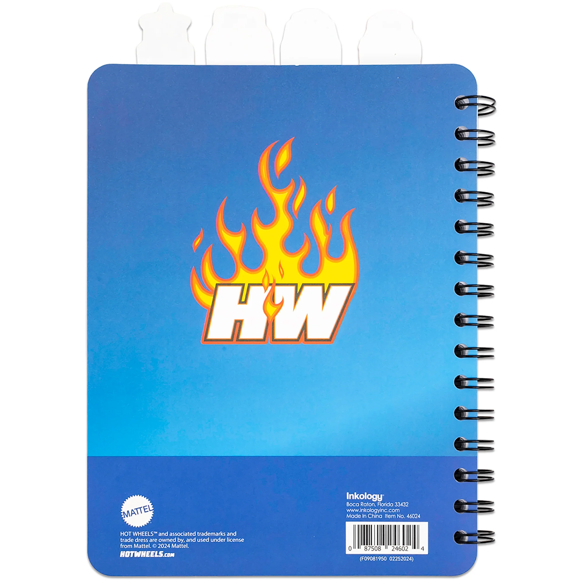 Hot Wheels 4-Tab Spiral Journal With 160 Dotted Pages - Image 2