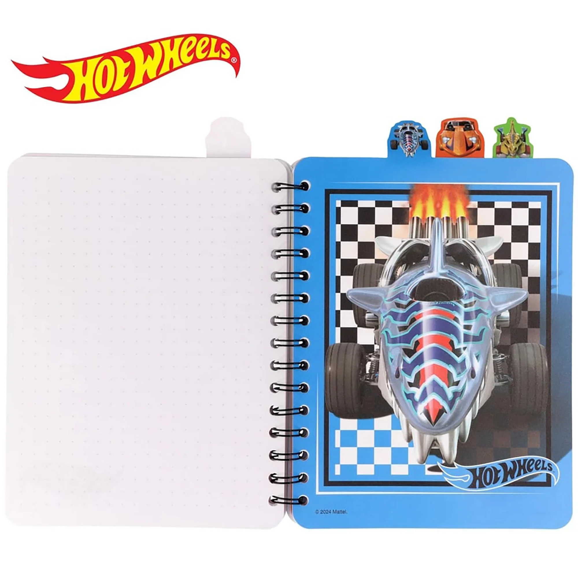 Hot Wheels 4-Tab Spiral Journal With 160 Dotted Pages - Image 4