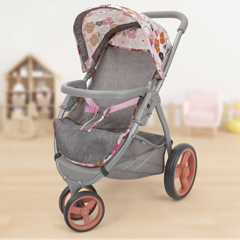 509 Crew Melange Flora Mabelle 3-Wheel Doll Jogger Stroller, Ages 3+ - Image 7