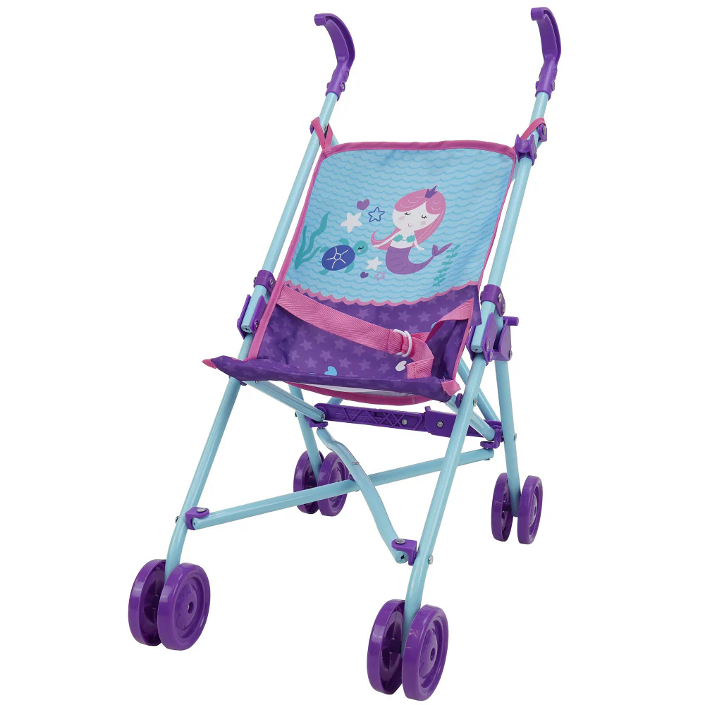 Mermaid Fantasy Doll Umbrella Stroller for Imaginative Play - Image 2