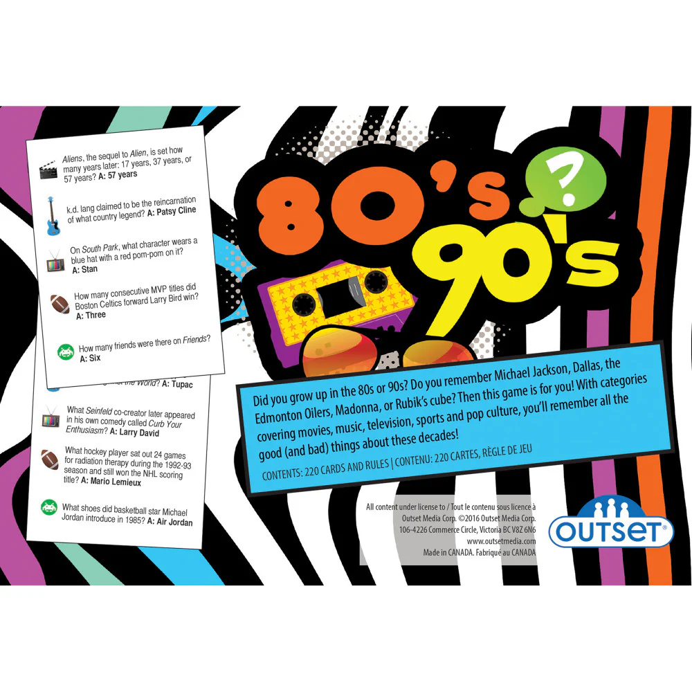 80's & 90's Trivia Game - Nostalgic Multi-Category Question Card Game - Image 2