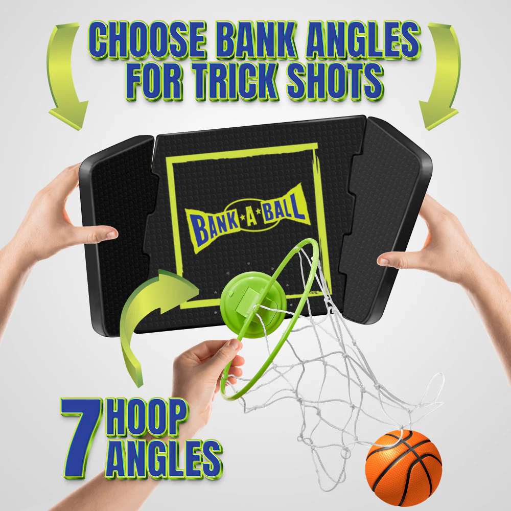 Bank-A-Ball Adjustable Trickshot Basketball Game Set - Image 3
