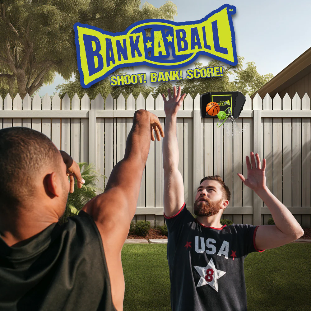 Bank-A-Ball Adjustable Trickshot Basketball Game Set - Image 7