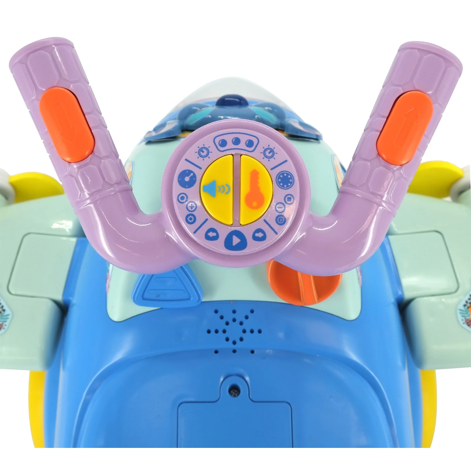Disney Stitch Spinning Light Plane Ride-On With Sounds And Push Handle - Image 3
