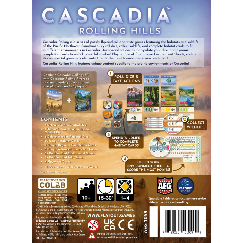 AEG Cascadia: Rolling Hills - Dynamic Flip-Roll-Write Board Game for Families - Image 2