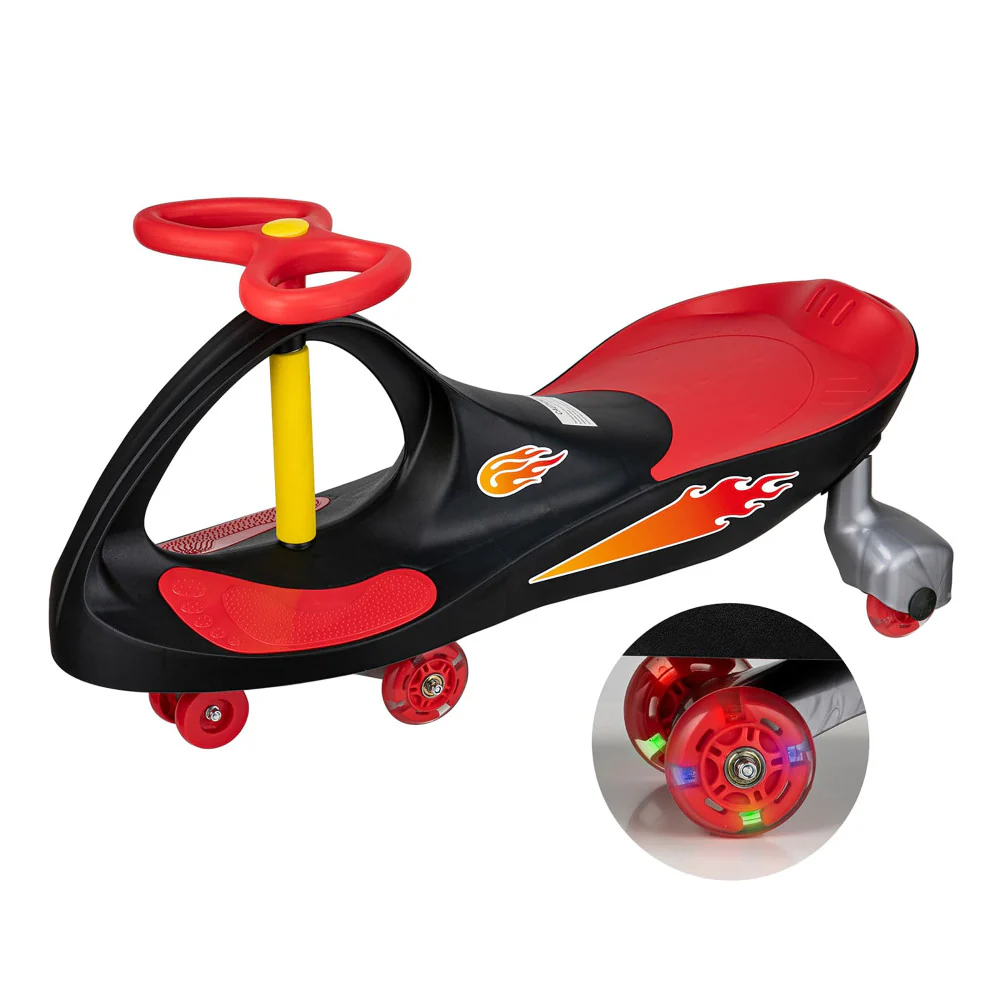 Alex - Lightning Glow Rider - Inertia-Powered Ride-On Toy - Black & Red - Image 2