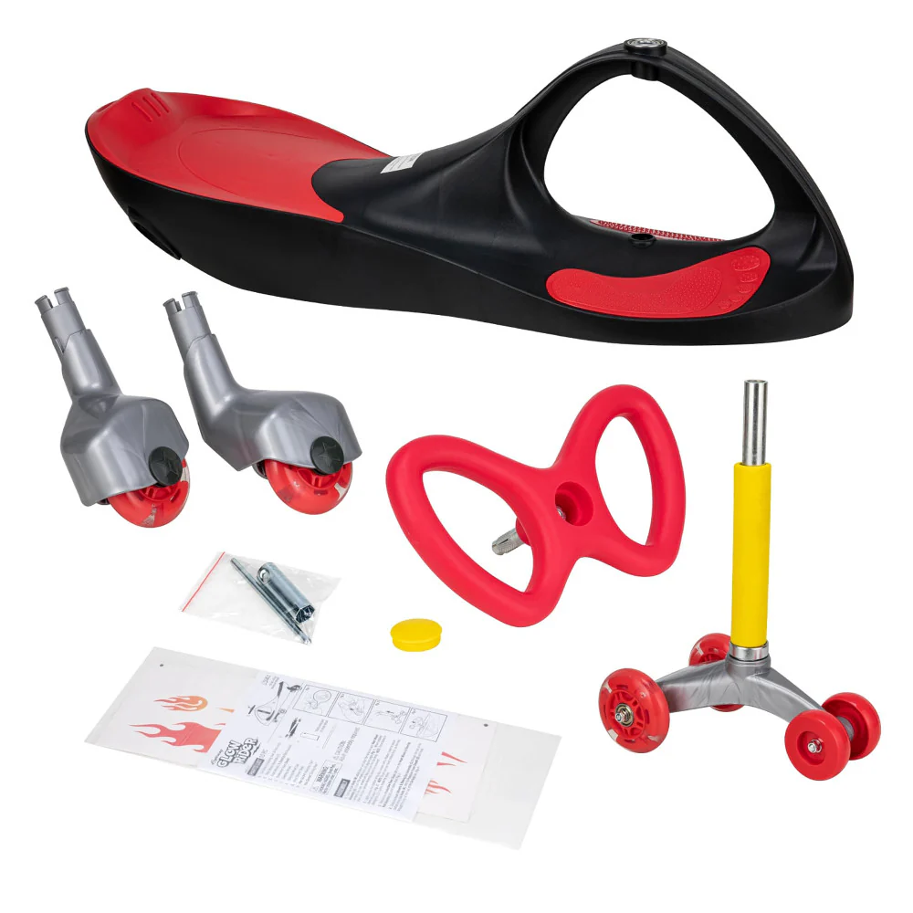 Alex - Lightning Glow Rider - Inertia-Powered Ride-On Toy - Black & Red - Image 3