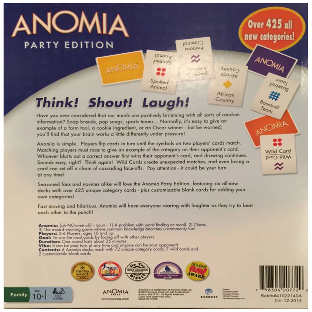 Anomia Party Edition Fast-Paced Card Game - Image 2
