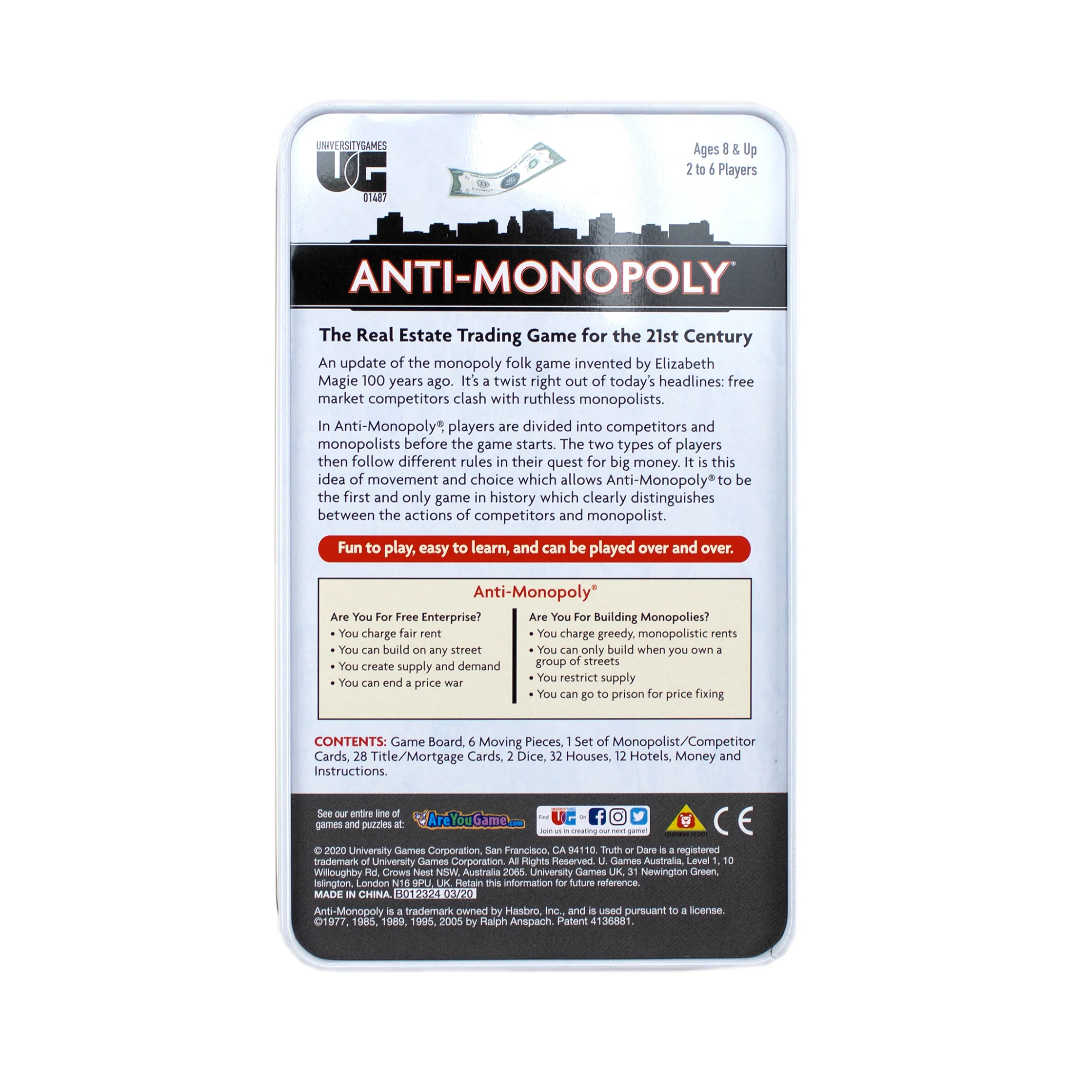 Anti-Monopoly Game Travel Edition Tin - Image 3