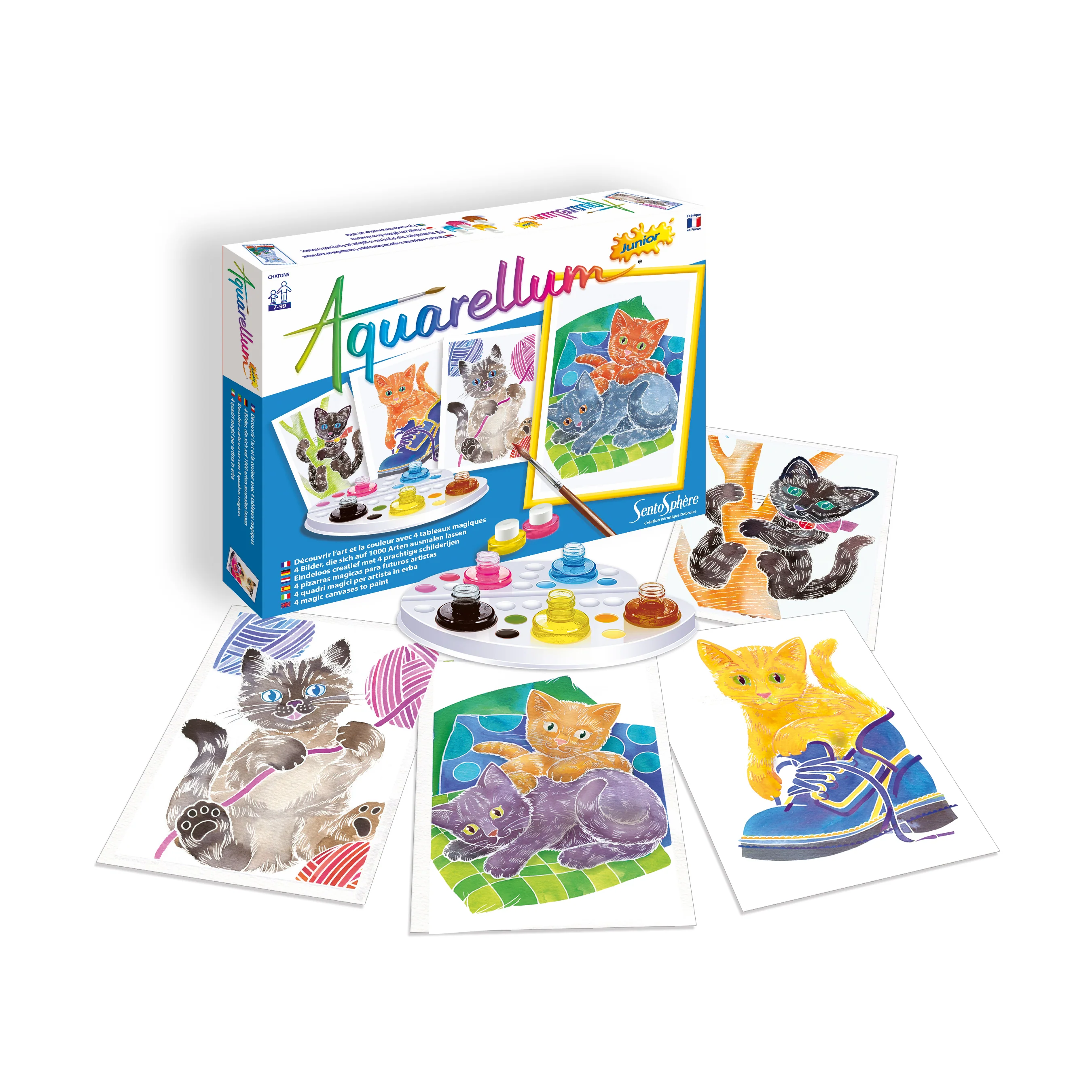 Aquarellum Junior Watercolor Kittens Painting Kit - Image 2
