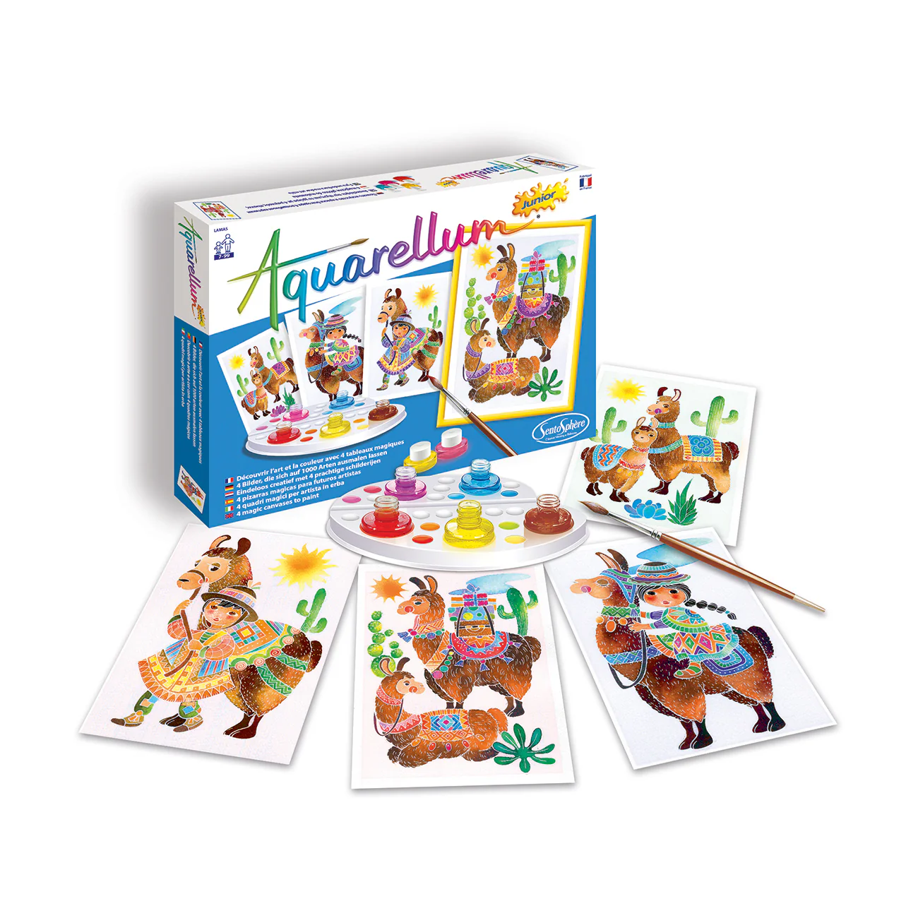 Aquarellum Junior Lamas Watercolor Painting Kit - Art Set - Image 2
