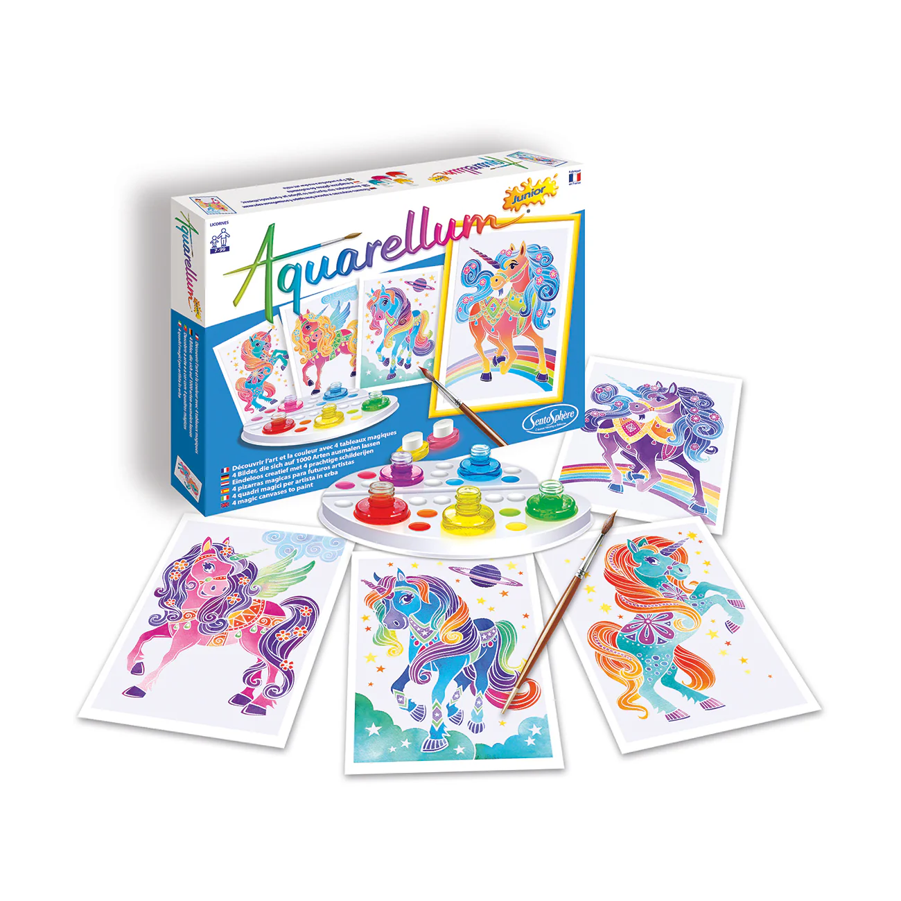 Aquarellum Junior Unicorn Watercolor Painting Set - Image 2