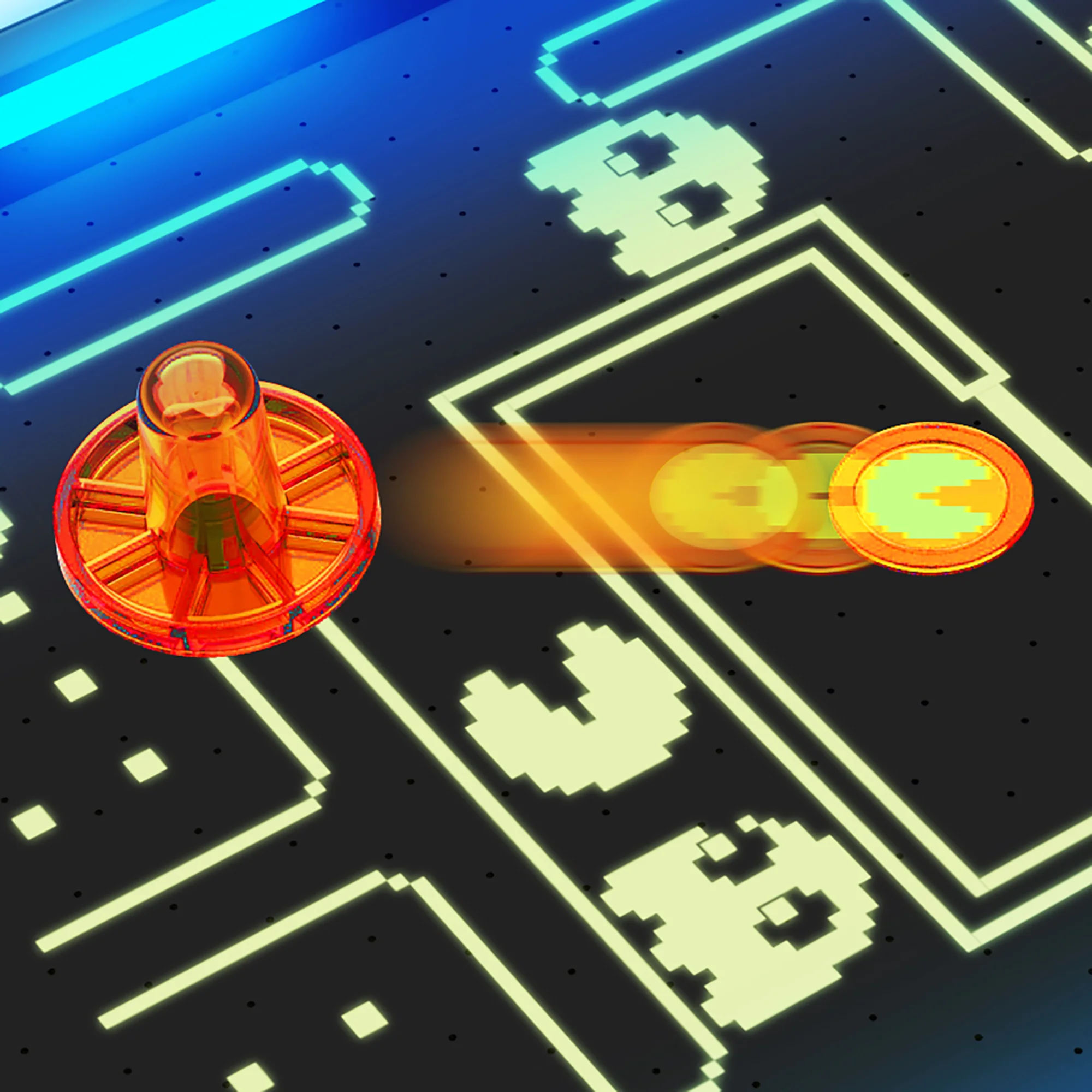 Pac-Man Premium Glow Series Arcade Air Hockey Game - Image 3