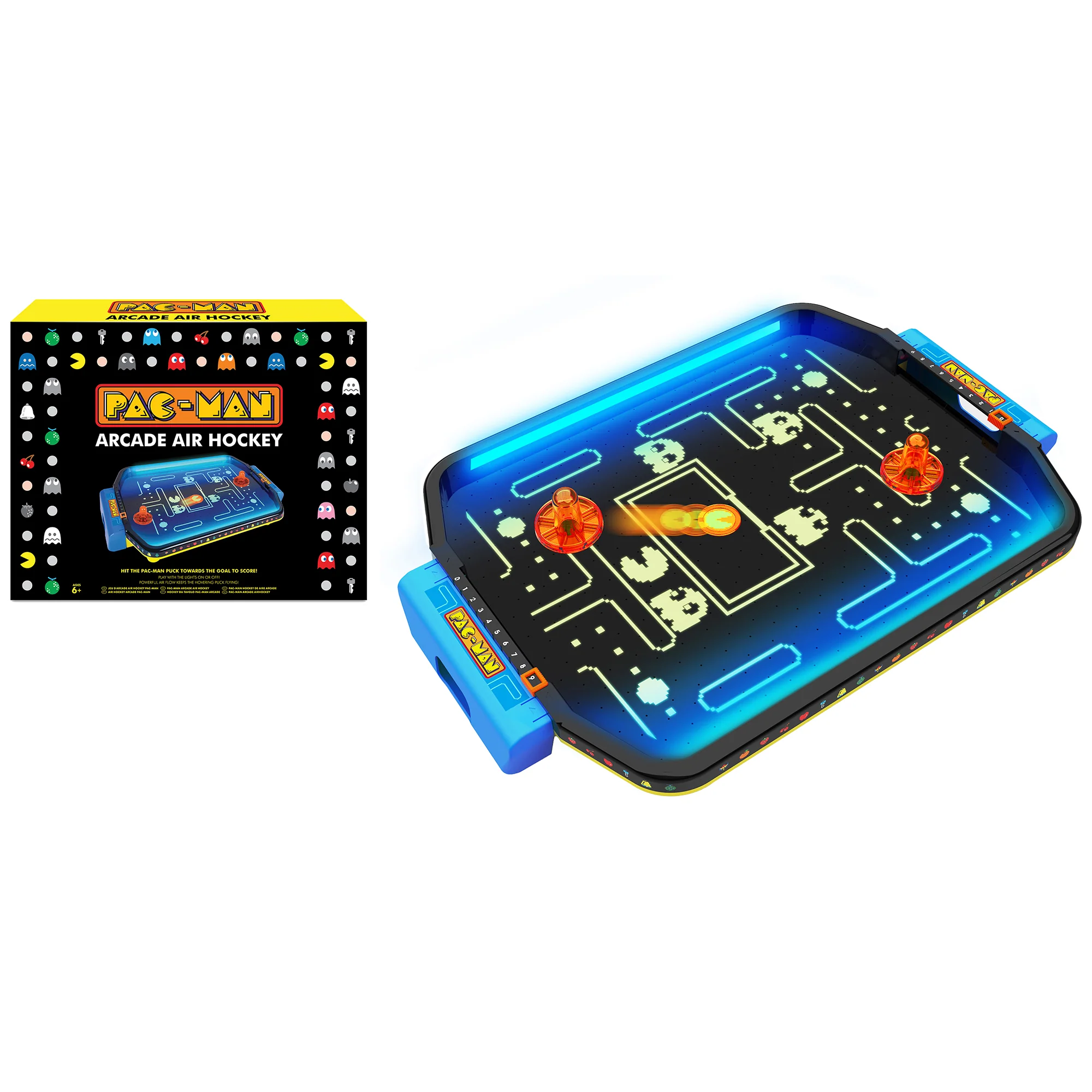Pac-Man Premium Glow Series Arcade Air Hockey Game - Image 5