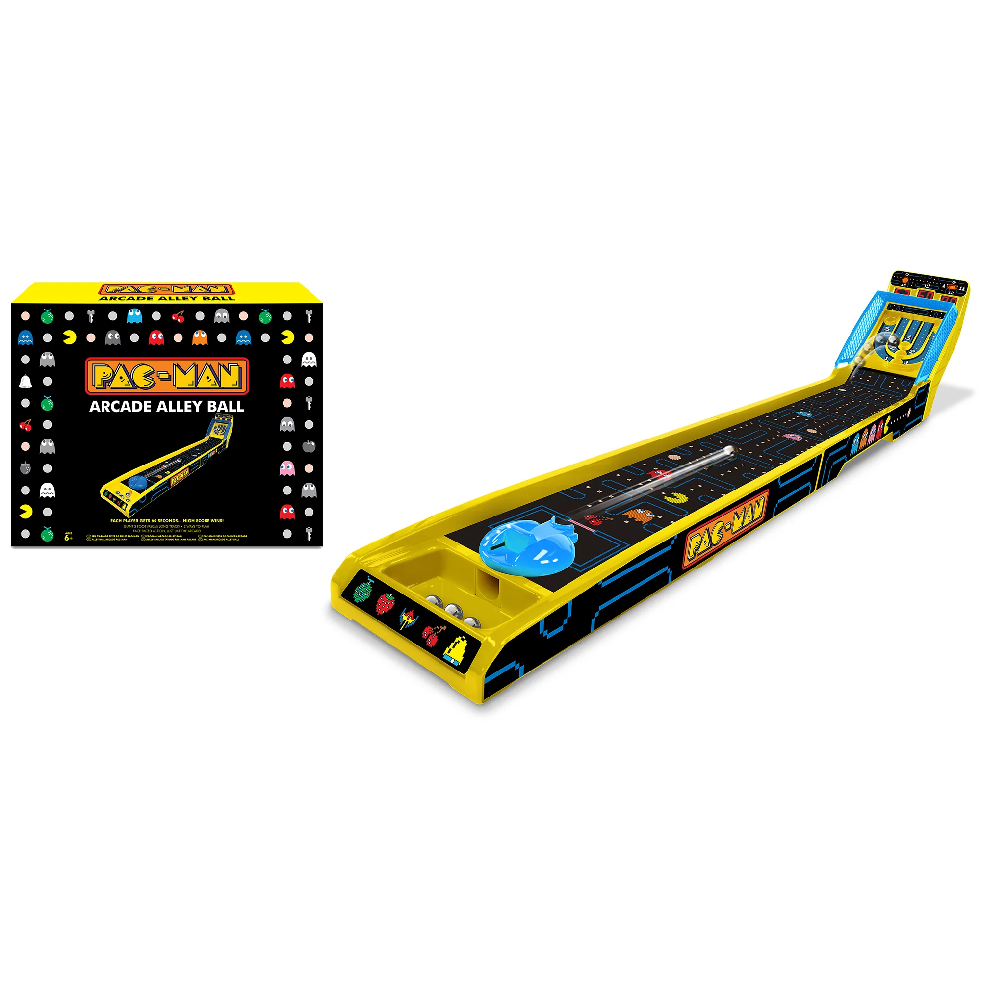 Pac-Man Edition Arcade Alley-Ball Premium Series 3-Foot Track Game - Image 5