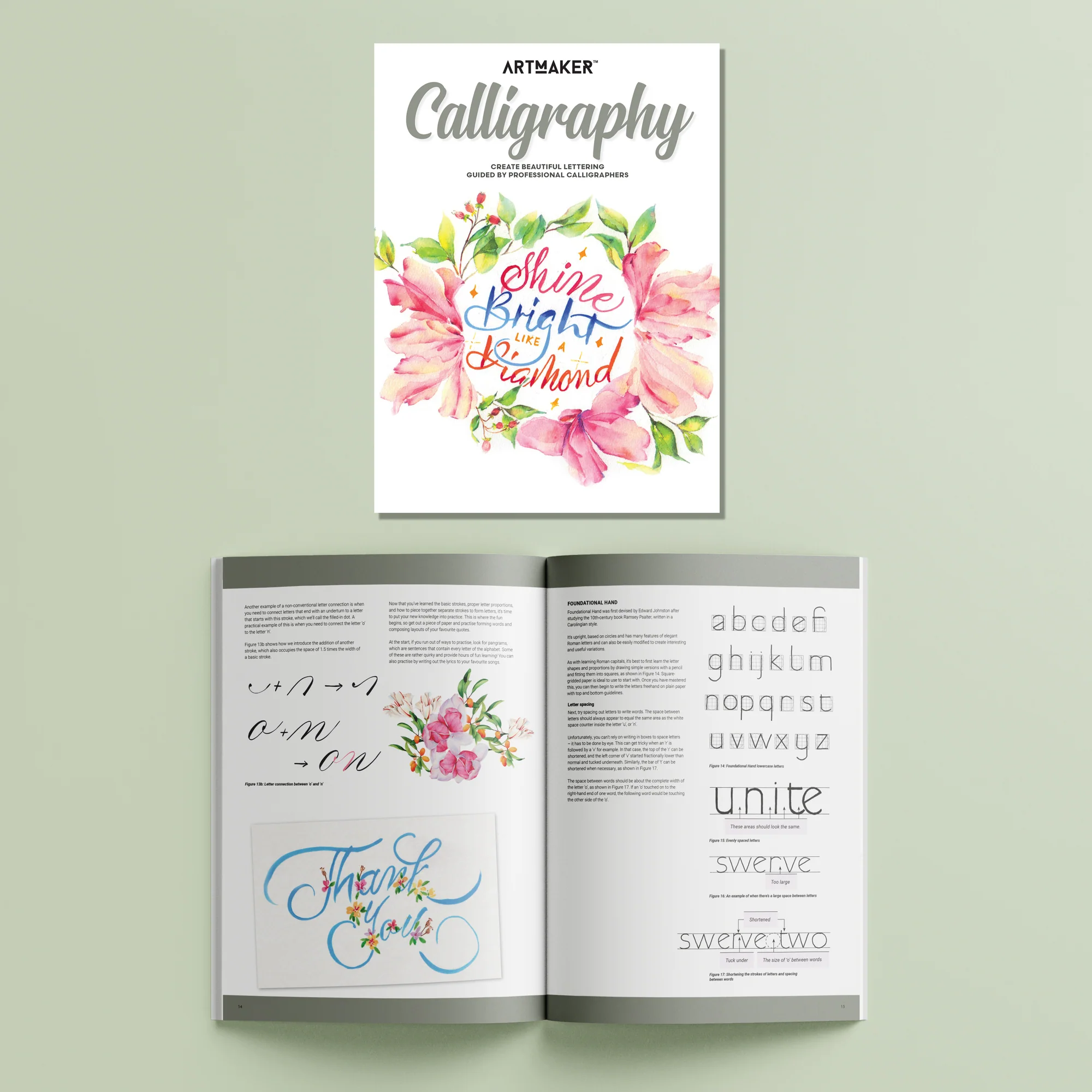Art Maker Studio Calligraphy Kit With Fountain Pen And 48-Page Guide - Image 4