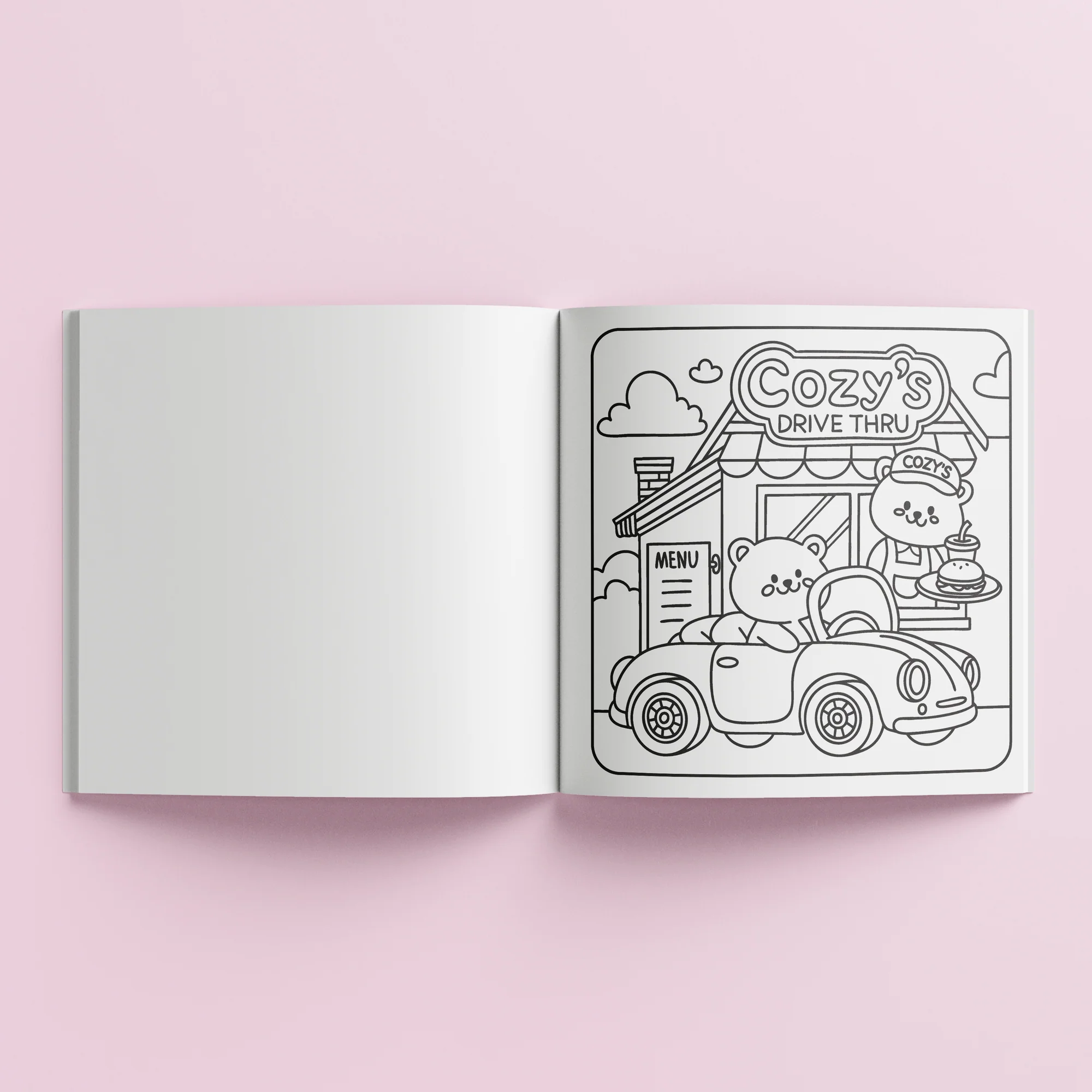 Art Maker Cozy Coloring Book Around Town 128 Pages - Image 2