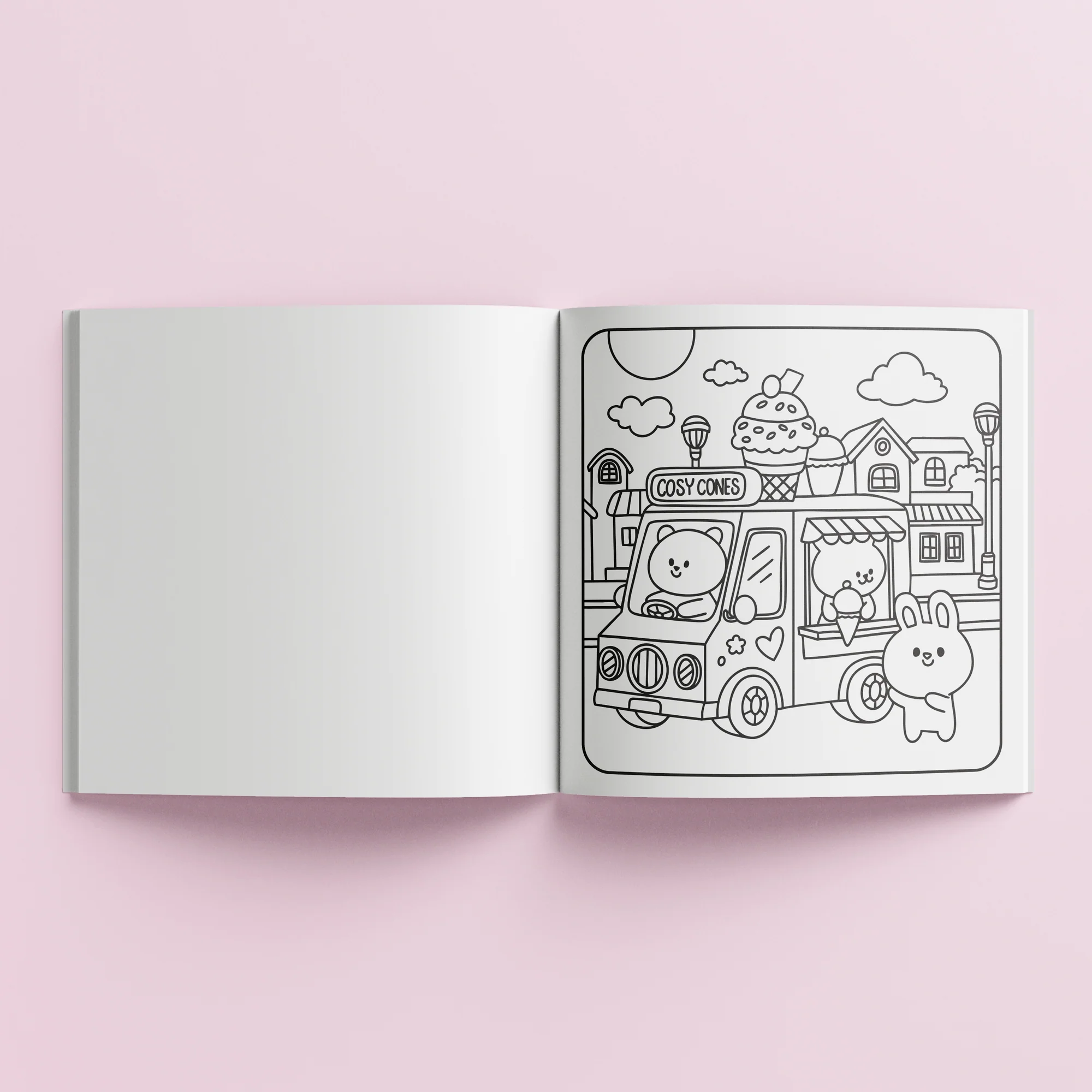 Art Maker Cozy Coloring Book Around Town 128 Pages - Image 4