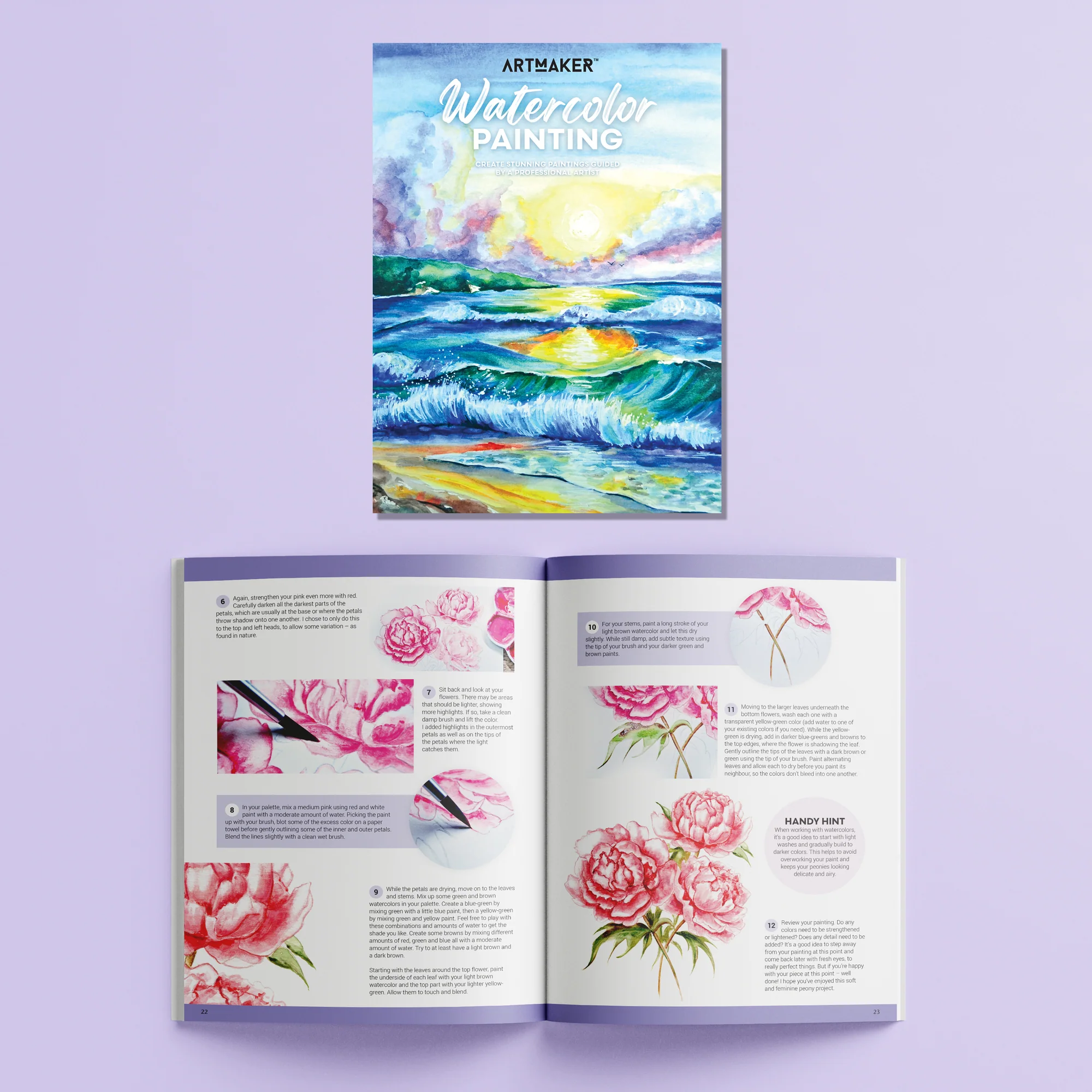 Art Maker Watercolor Painting Kit With 48-Page Book And 6 Paint Tubes - Image 4