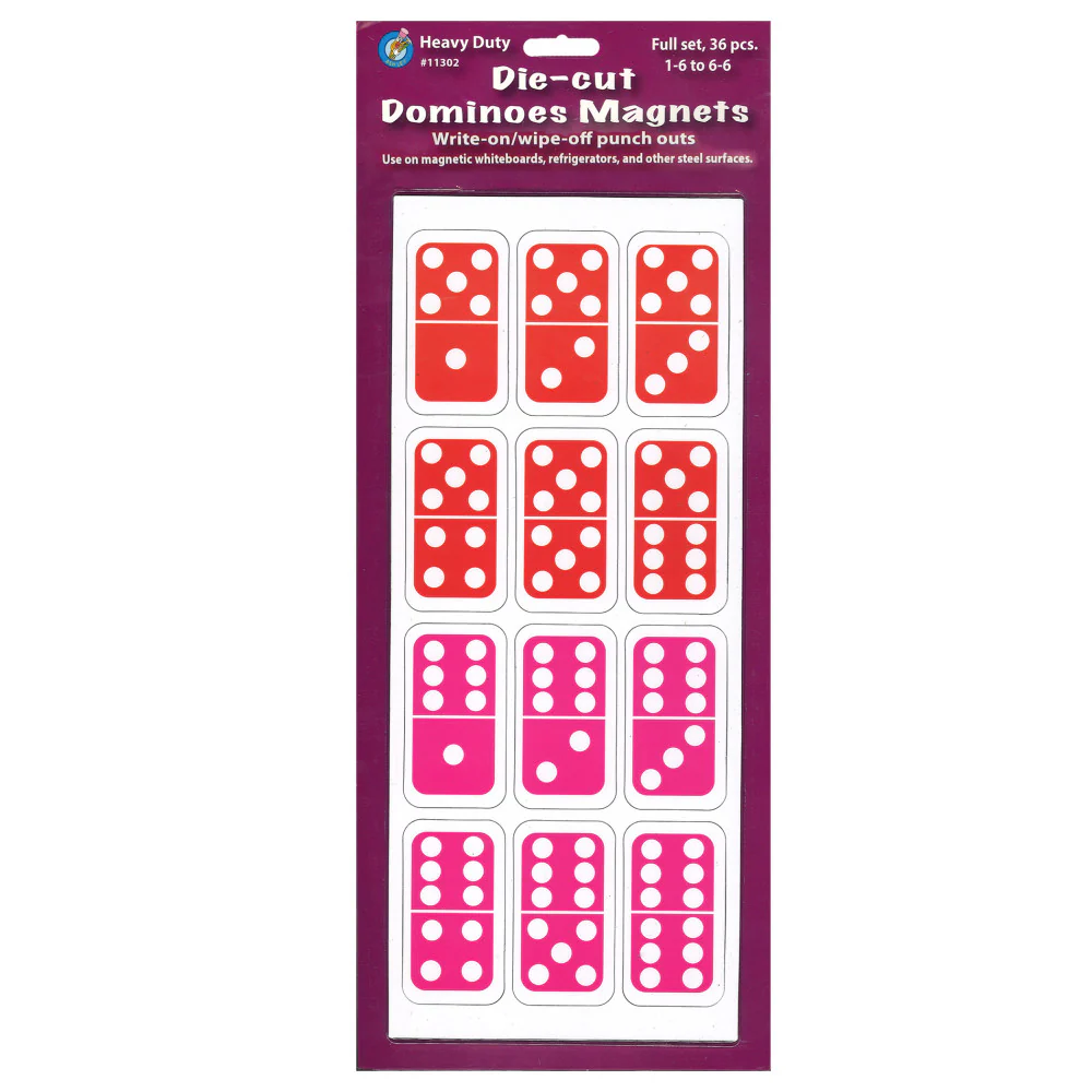Ashley Productions Colorful Magnetic Dominoes Set, 36 Pieces - Image 2