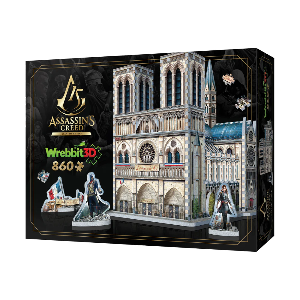 Wrebbit Assassin's Creed Unity Notre-Dame 3D Puzzle - 860 Piece Set - Image 2