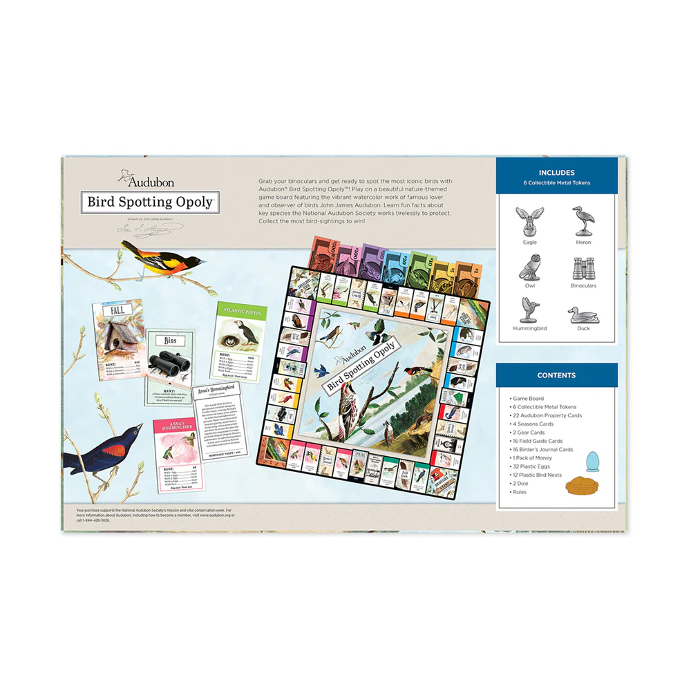 Audubon Bird Spotting Opoly Collector's Edition Board Game - Image 3