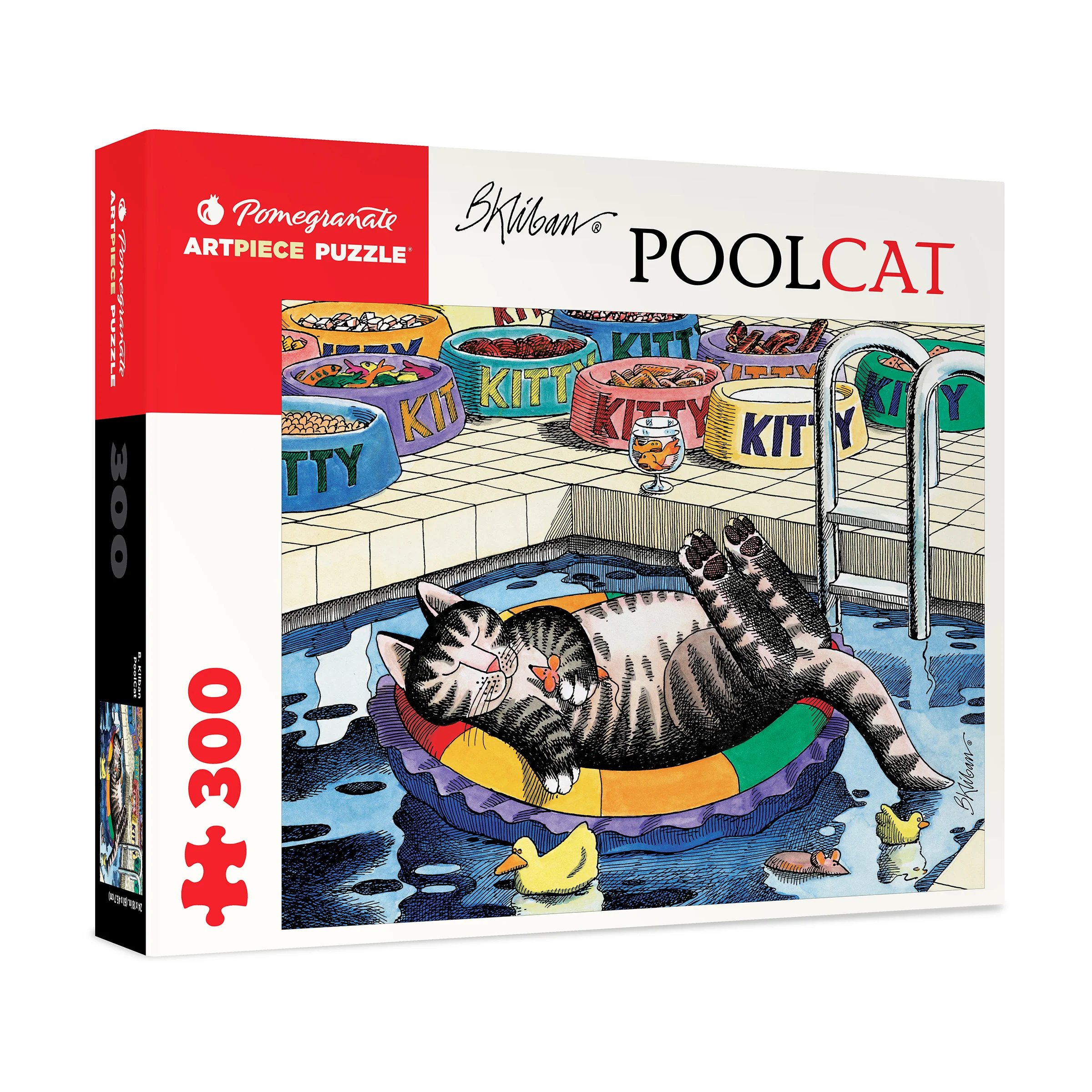 B. Kliban Pool Cat Theme Jigsaw Puzzle - 300 pc - Image 2