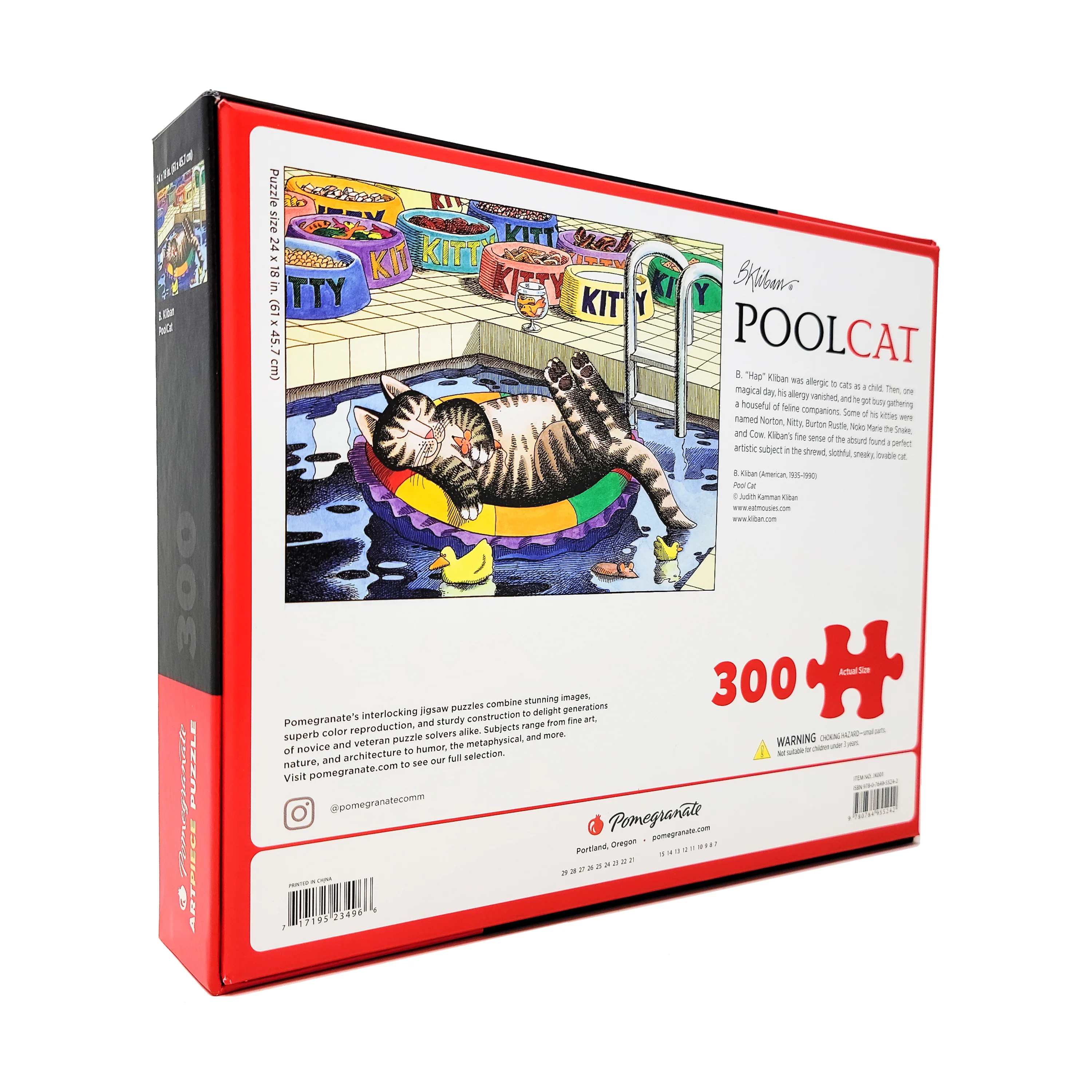 B. Kliban Pool Cat Theme Jigsaw Puzzle - 300 pc - Image 4