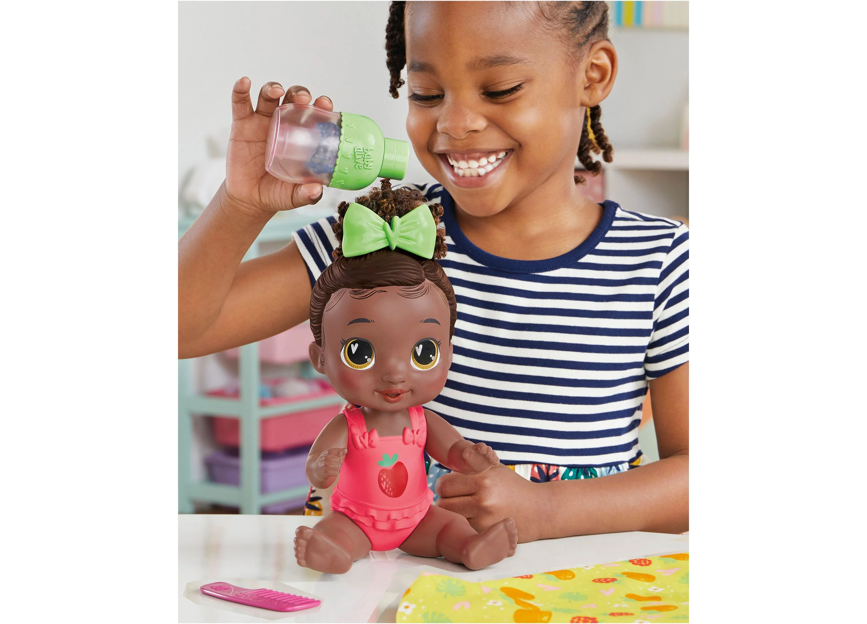 Baby Alive 11-inch Shampoo Snuggle Berry Boo Doll Playset - Image 3