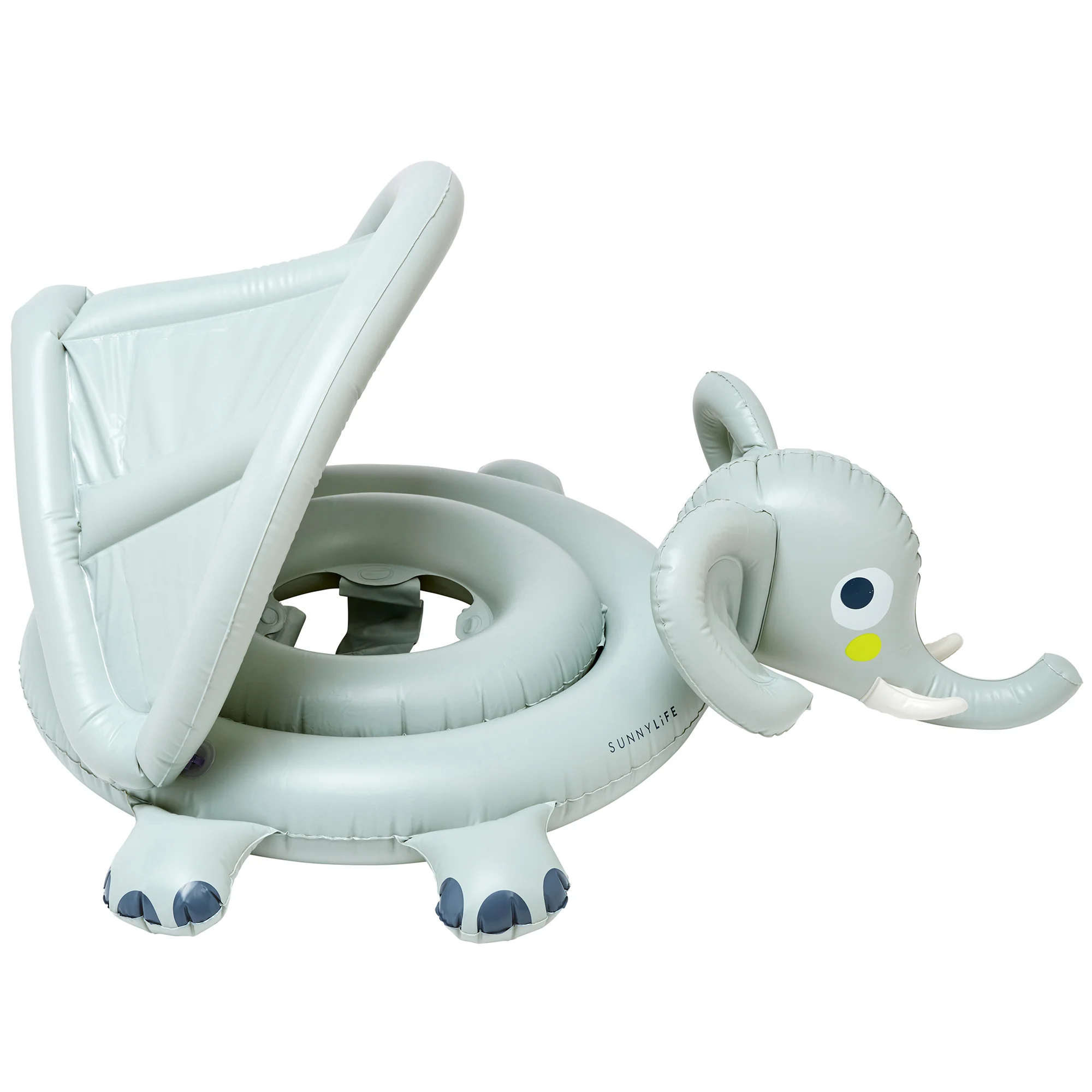 Sunnylife Eli The Elephant Baby Float With Canopy - Grey - Image 5