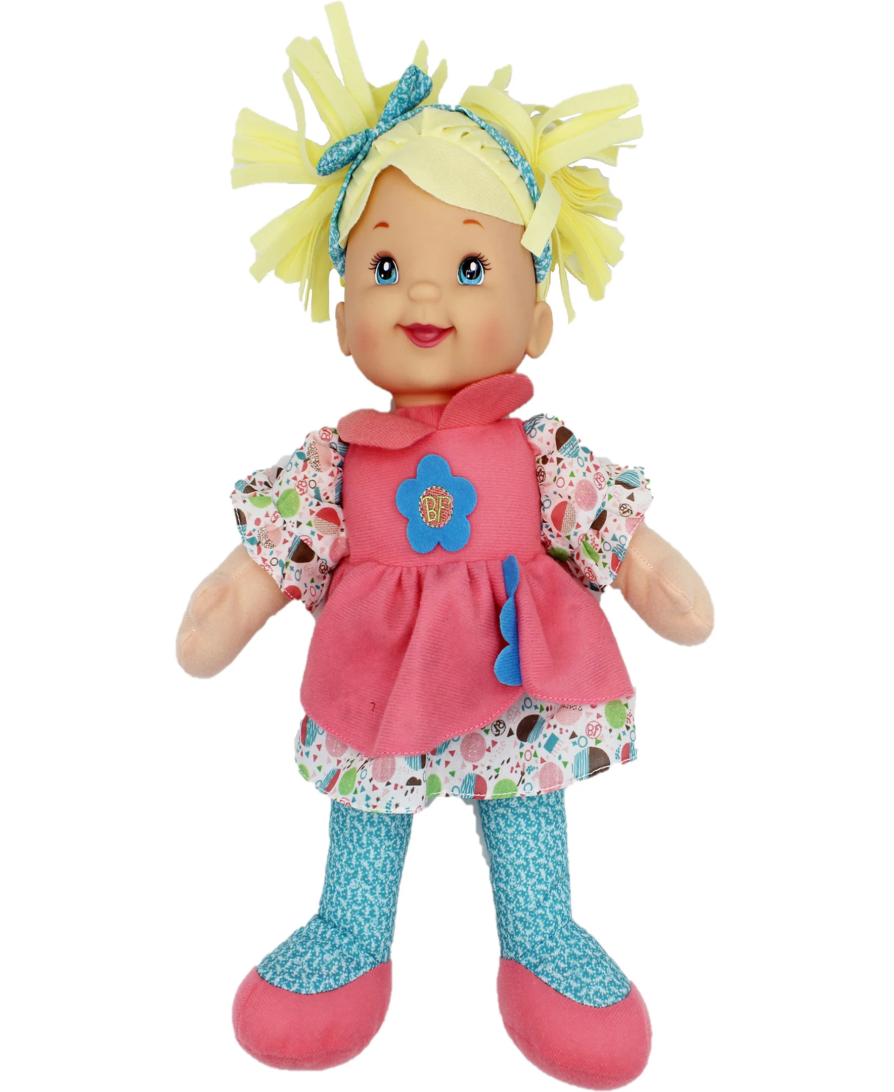 Baby's First Goldberger Doll - 15" Interactive Little Talker with Coral Dress - Image 2