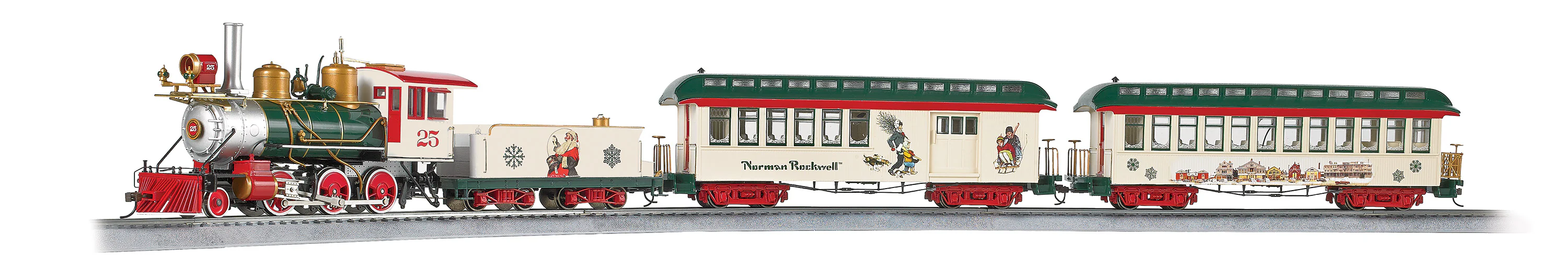 Bachmann Trains - Norman Rockwell's American Christmas Electric Train Set - On30 Scale