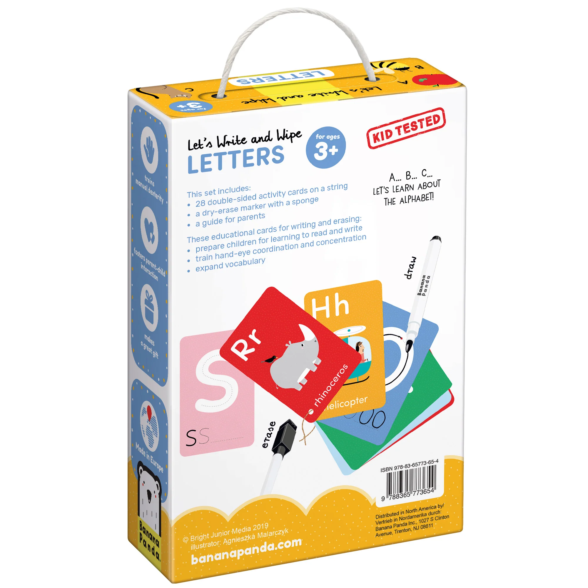 Banana Panda Let's Write and Wipe - Educational Letters Toy for Preschoolers - Image 2