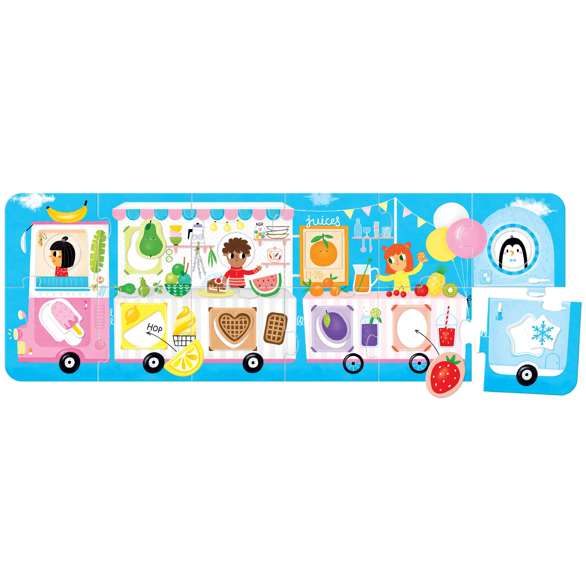 Banana Panda Food Truck Make-a-Match Jumbo Puzzle - 23 pc - Image 3