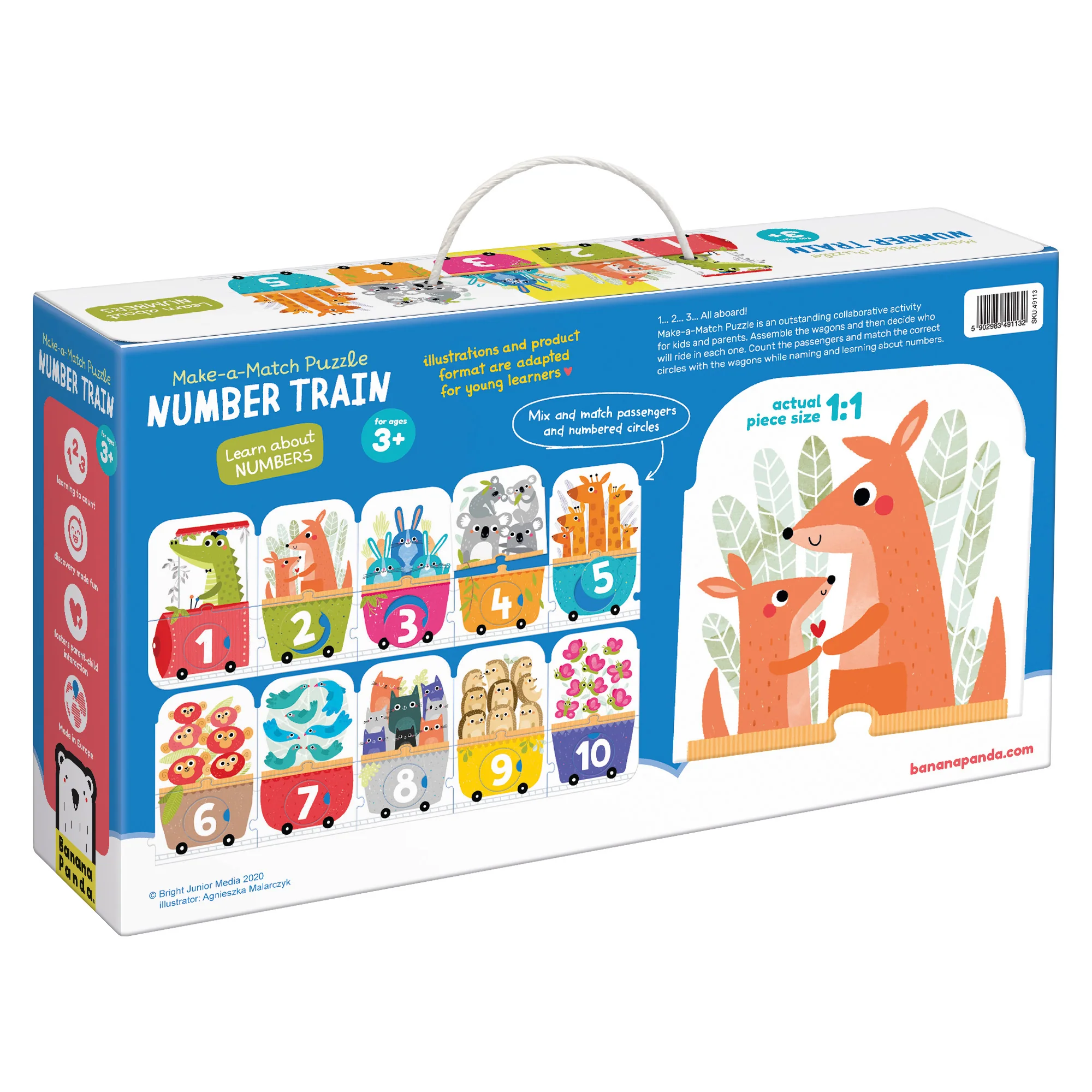 Banana Panda Number Train Make-a-Match Puzzle - 30 pc - Image 3